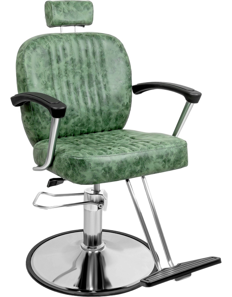 Sillon Silla Barberia Estetica Clasica 360 Moderna Verde