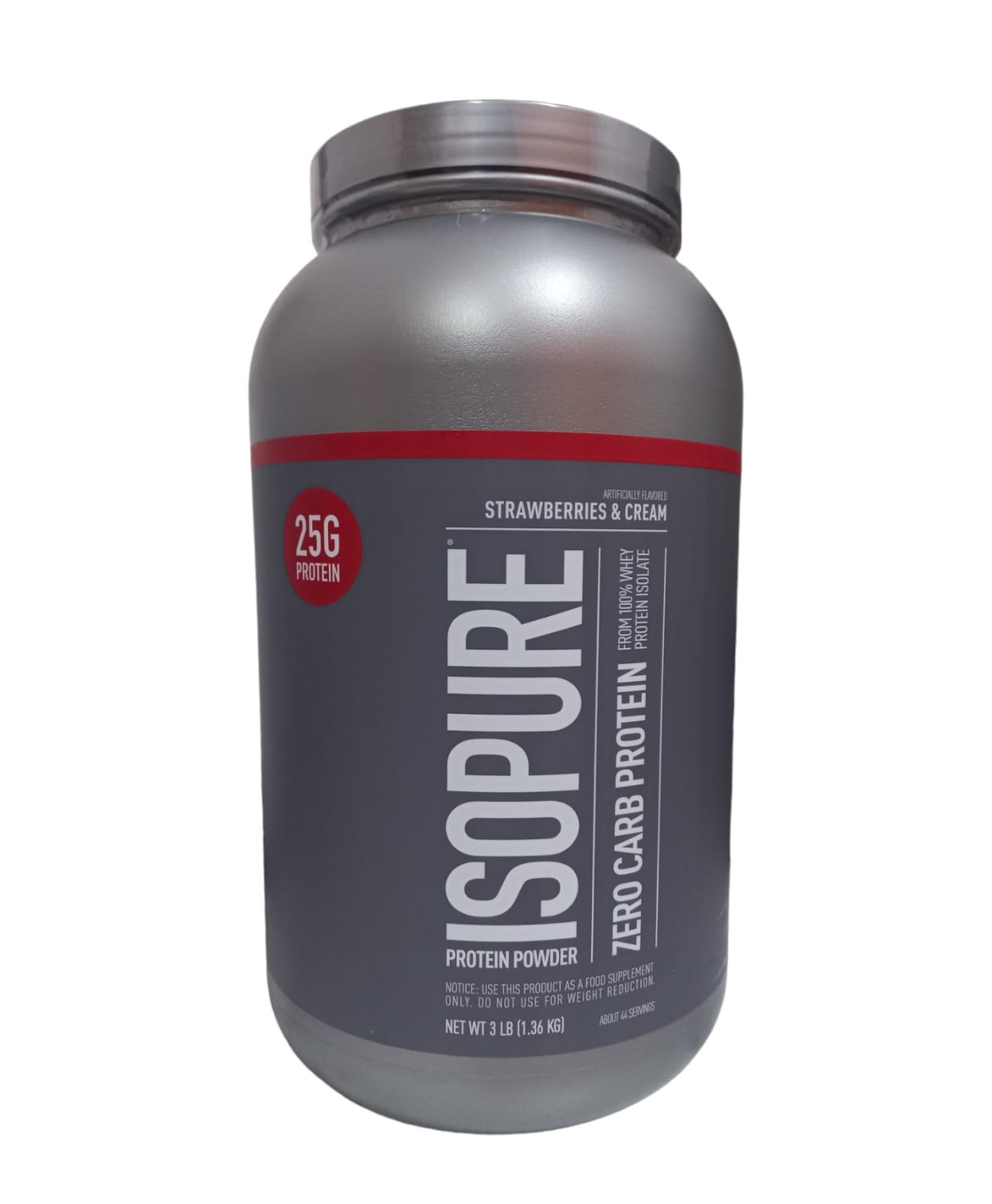 Isopure zero carb protein 3lb fresa 44 serv