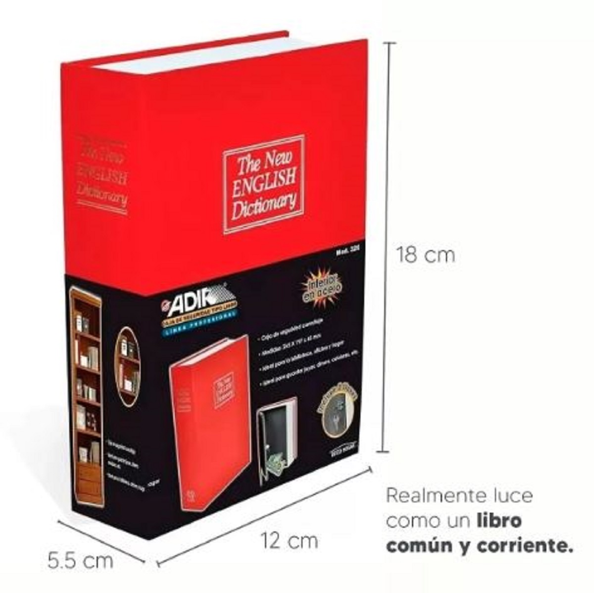 Caja Fuerte Seguridad Tipo Libro.