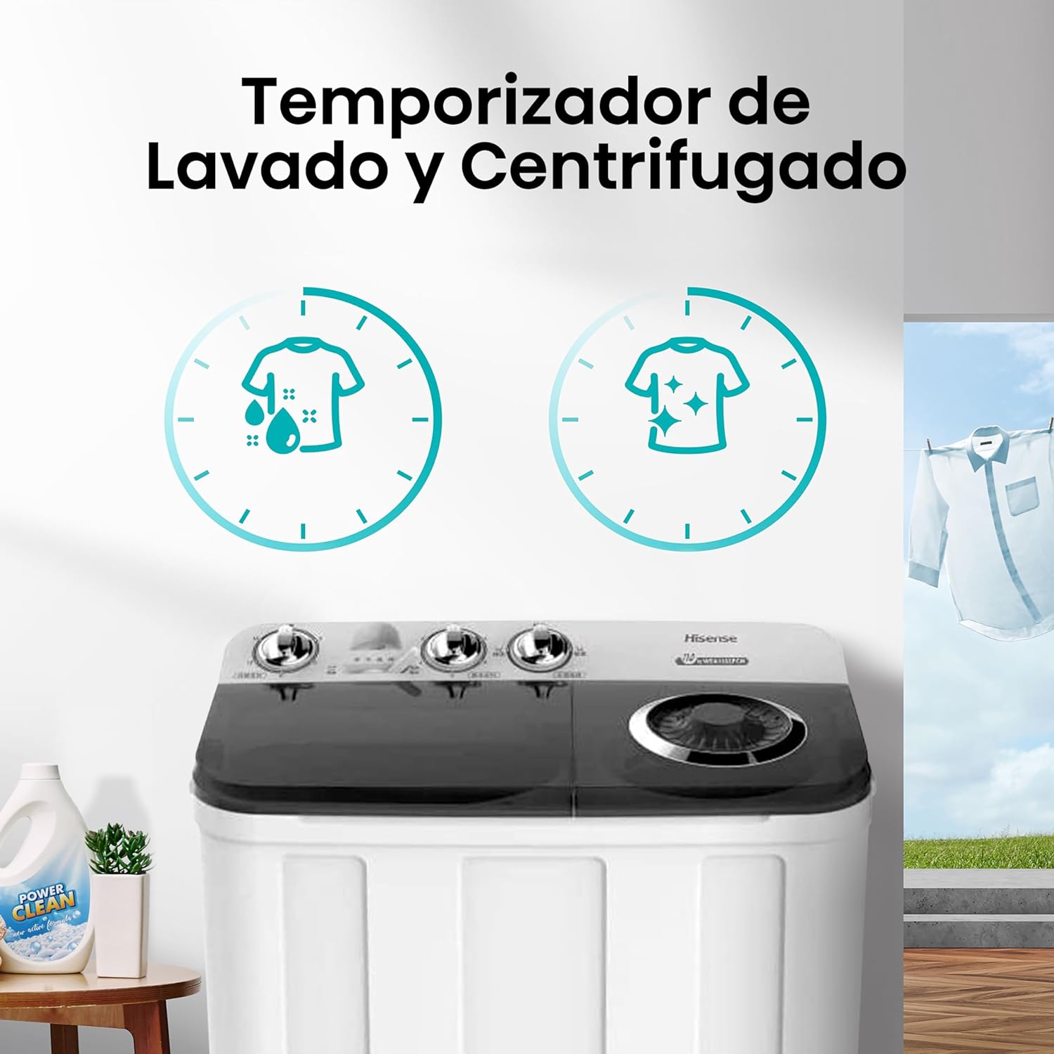 LAVADORA HISENSE DE 11 KG