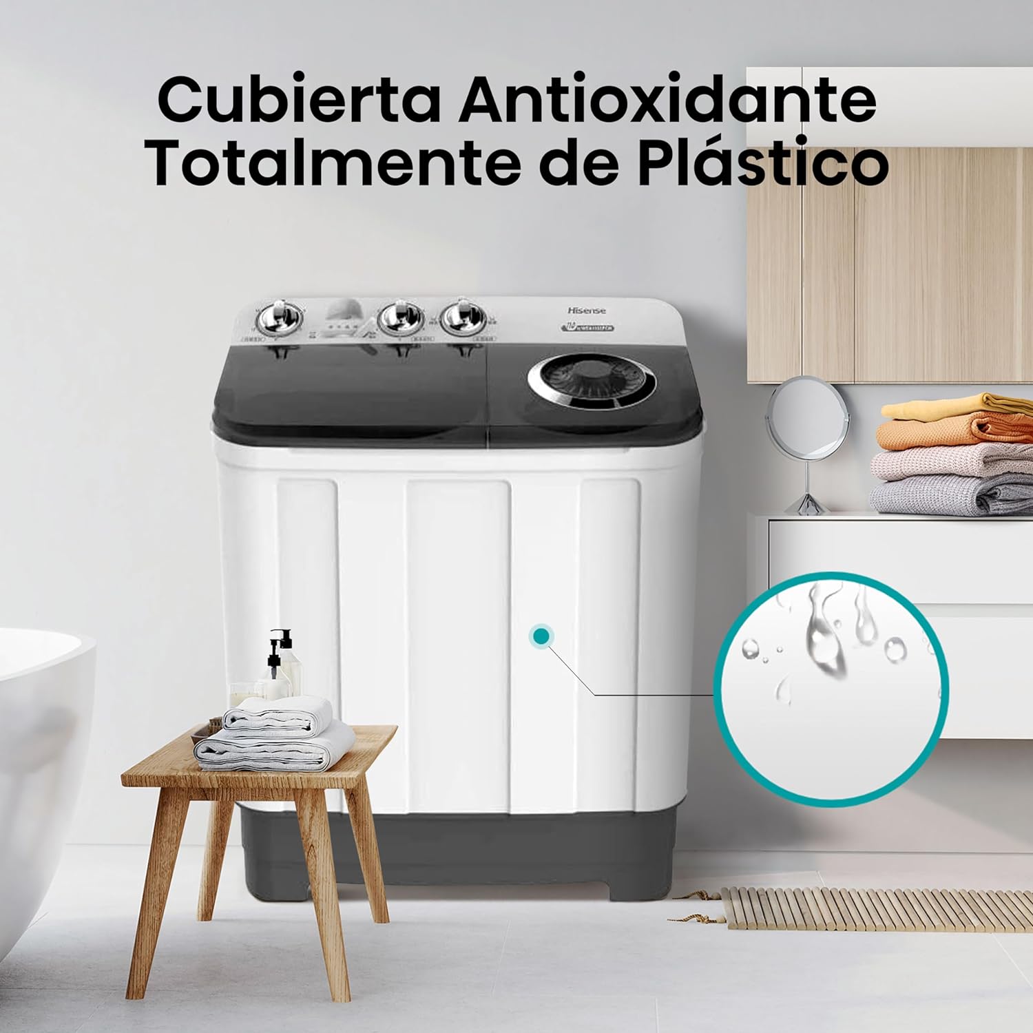 LAVADORA HISENSE DE 11 KG