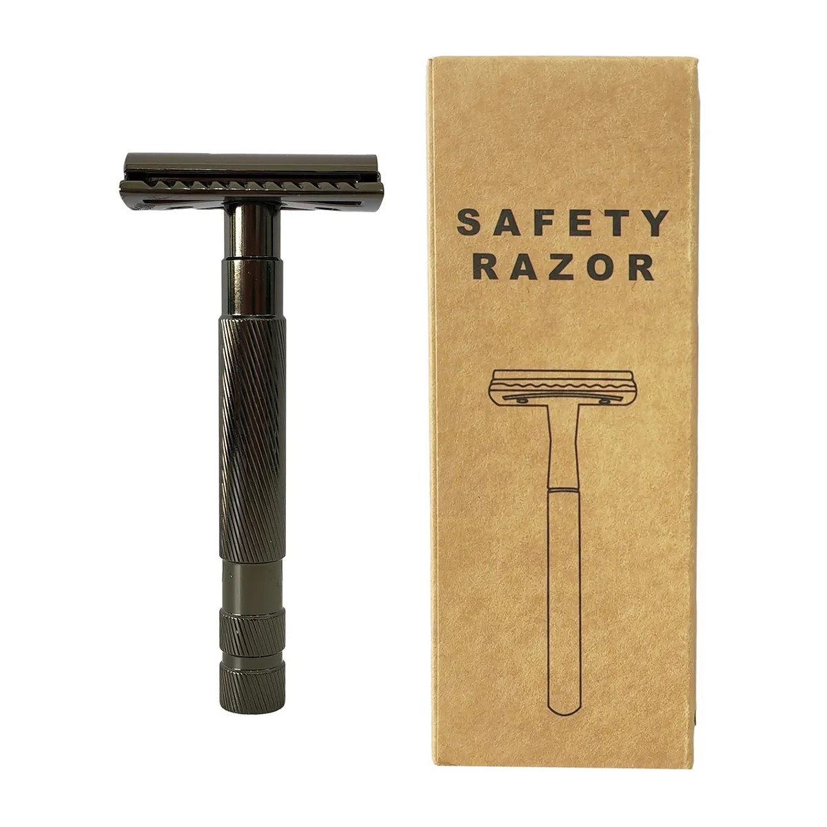 Rastrillo maquinilla afeitar hojas soporte ecológico seguridad doble filo metálico grado medico