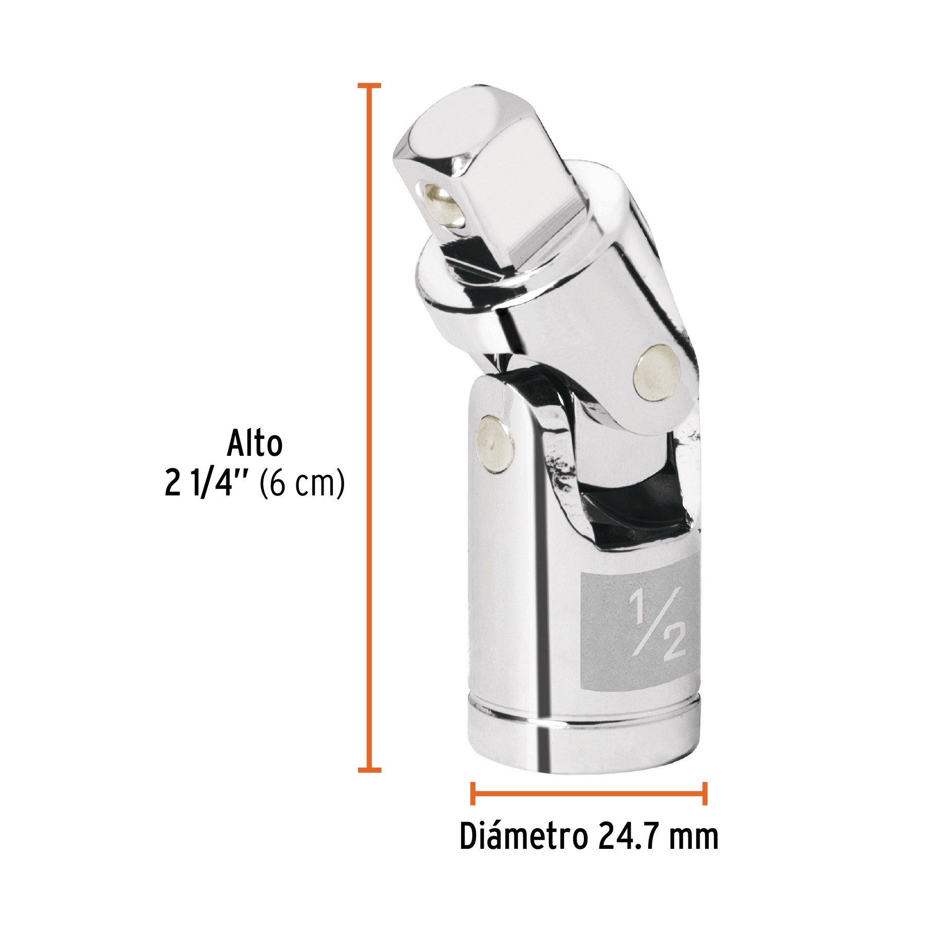 NUDO UNIVERSAL PARA DADOS CON CUADRO DE 1/2", TRUPER 13428