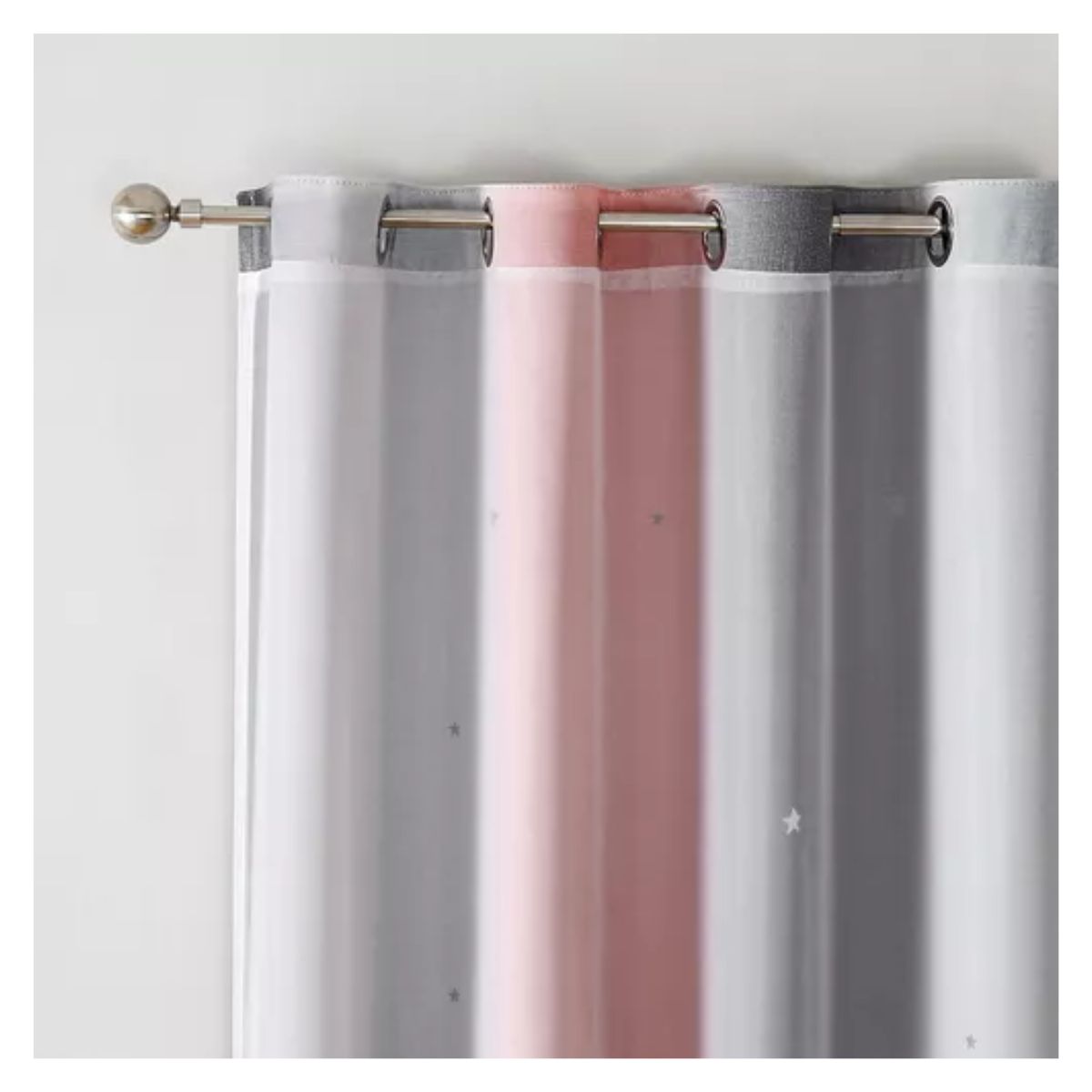 Cortinas Blackout Para Niños Dormitorio 200 *130 Cm 2 Panel Pink-2 Rosa/Gris
