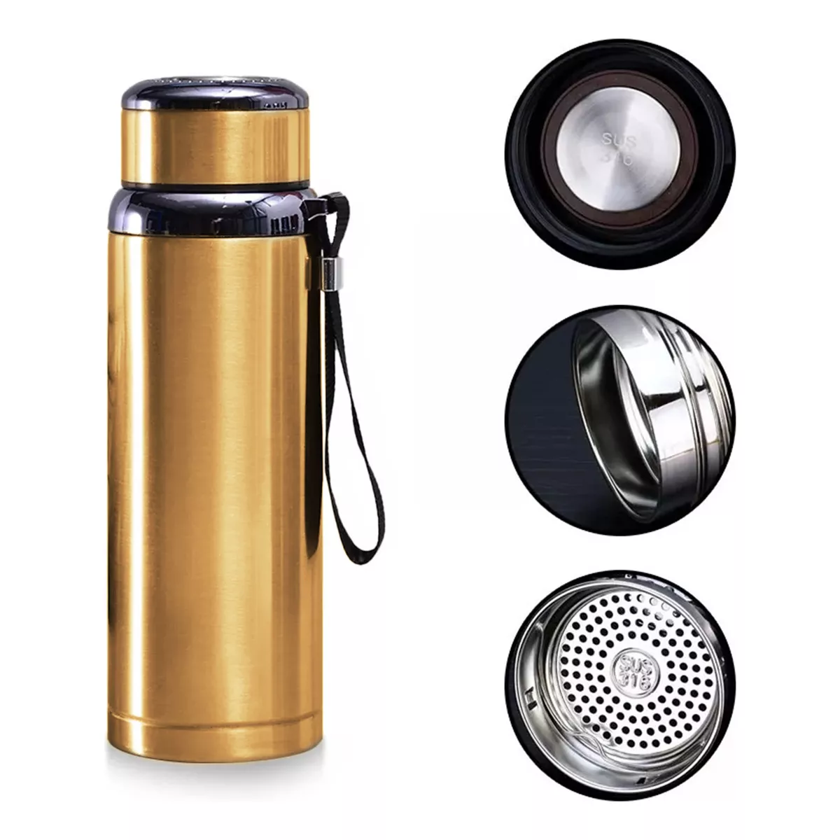 Botella De Agua Fría/caliente Termo Acero Inoxidable 1000ml