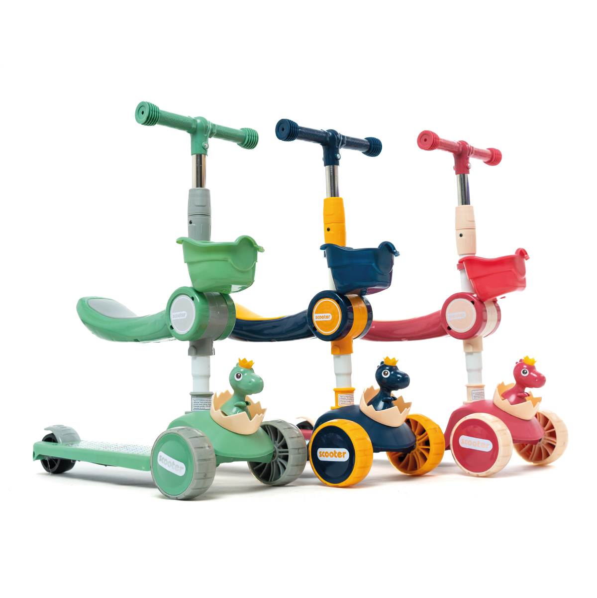 Scooter Patín Del Diablo Plegable Para Niños con Música y Luces LED Color Azul