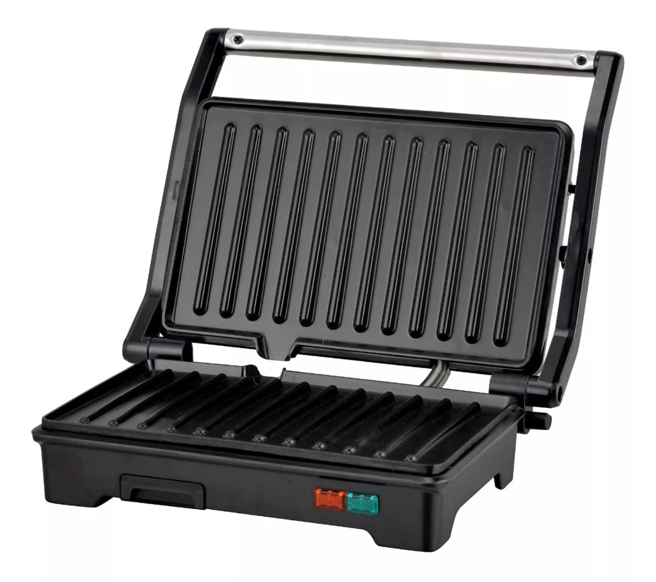 Parrilla Para Panini Grill 2 Rebanadas Acero Masterchef Color Plateado