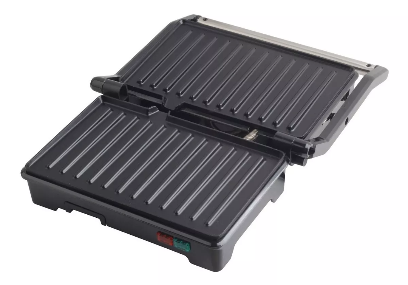 Parrilla Para Panini Grill 2 Rebanadas Acero Masterchef Color Plateado