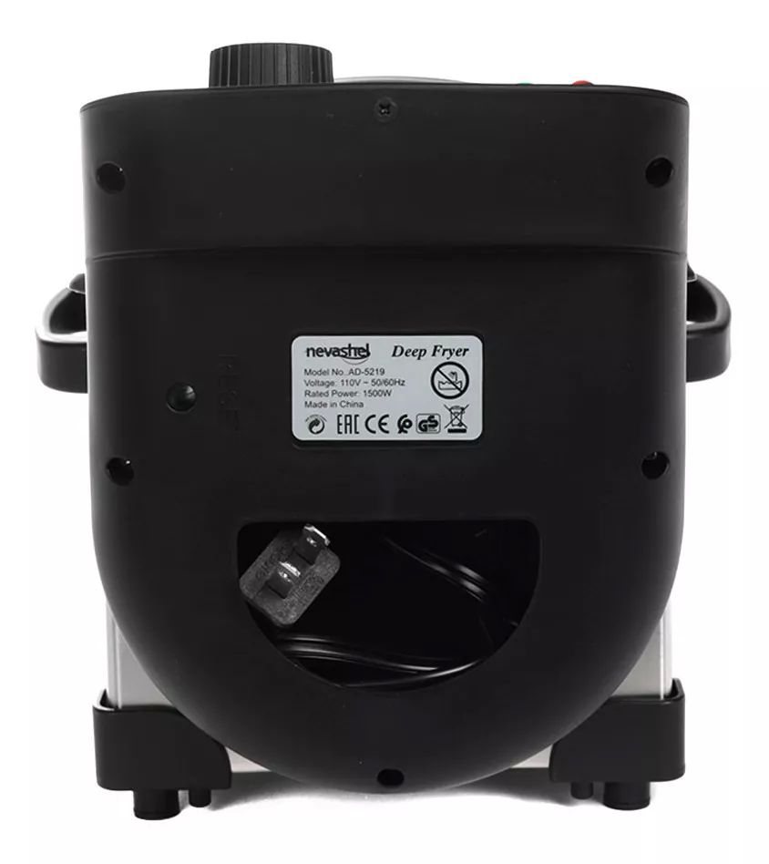 Freidora Electrica Aceite 3.5l Acero Inoxidable Multifuncion Color Plateado