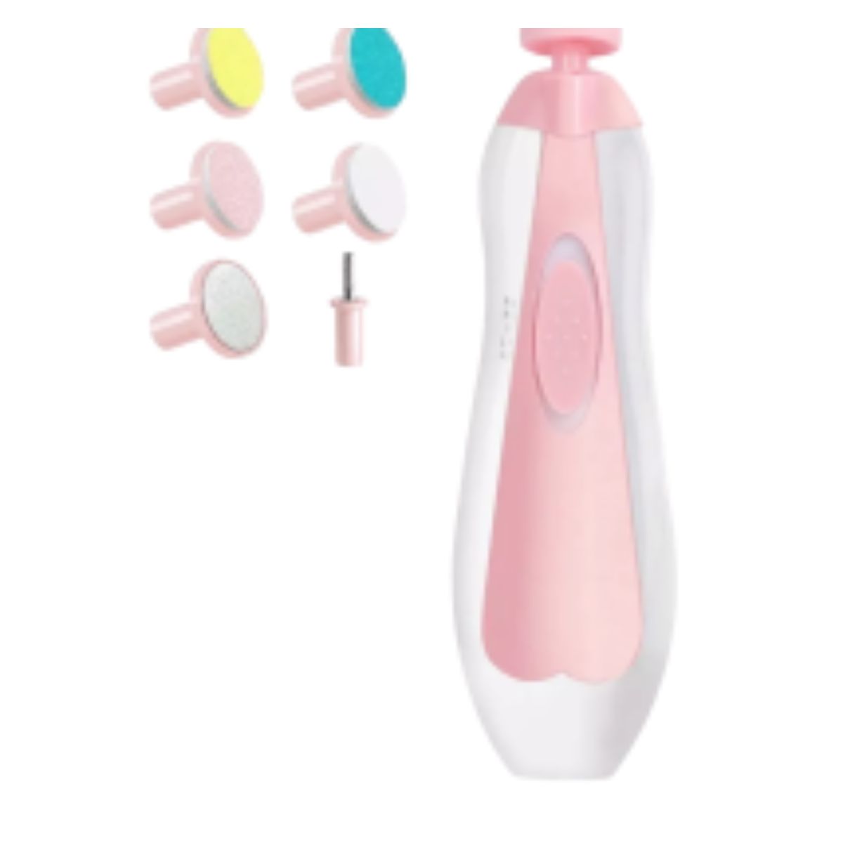 Lima De Uñas Eléctrica Para Adultos Y Bebés Con Luz Led 6 en 1, Rosa