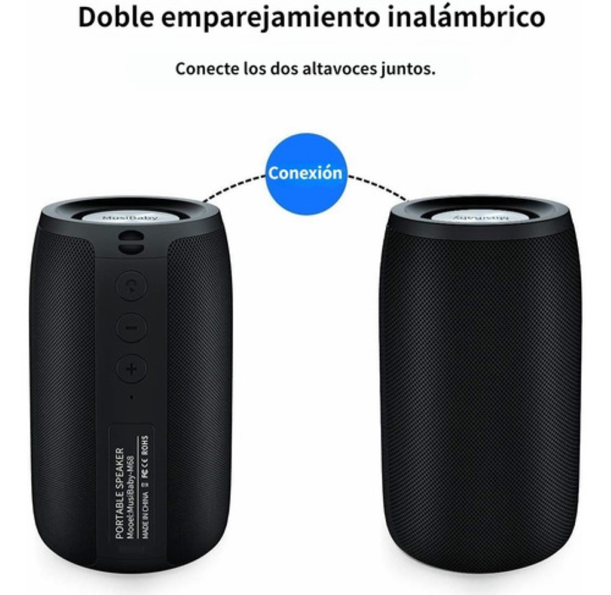 Bocina S32 portátil con bluetooth y wifi, Color Negro
