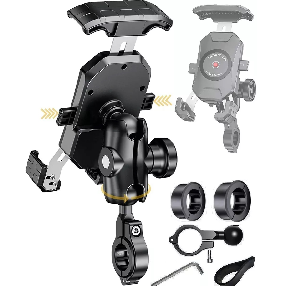 Soporte Antirrobo Porta Celular Para Motocicleta