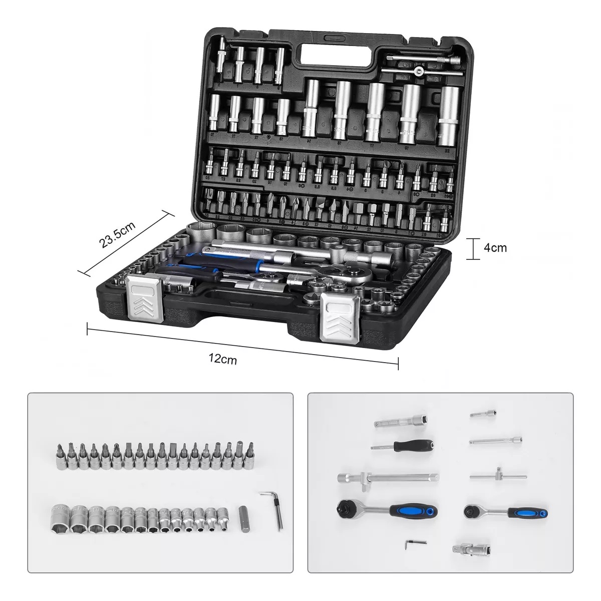 Set Herramientas Juego De Dados 108 Pcs Llaves Con Estuche