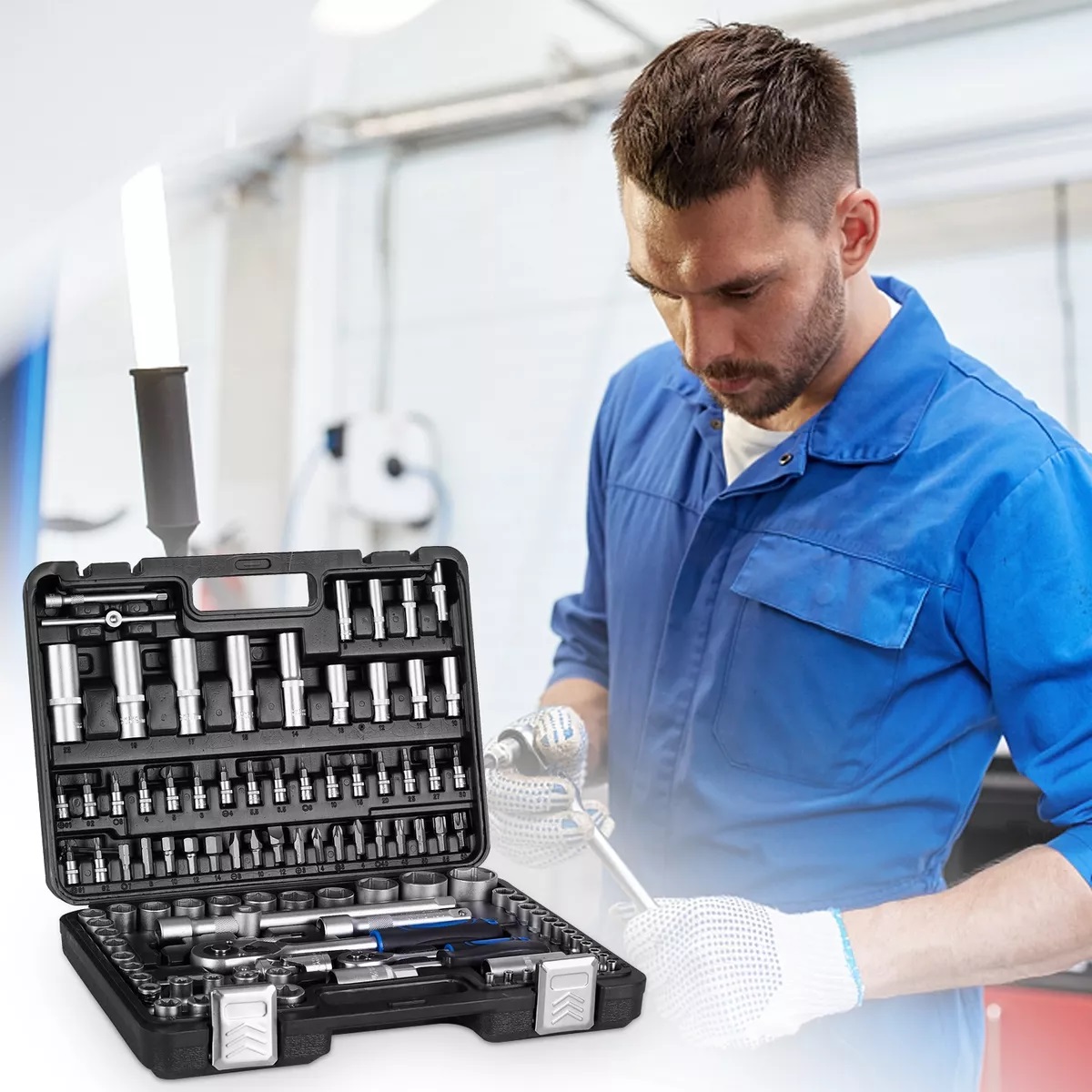 Set Herramientas Juego De Dados 108 Pcs Llaves Con Estuche