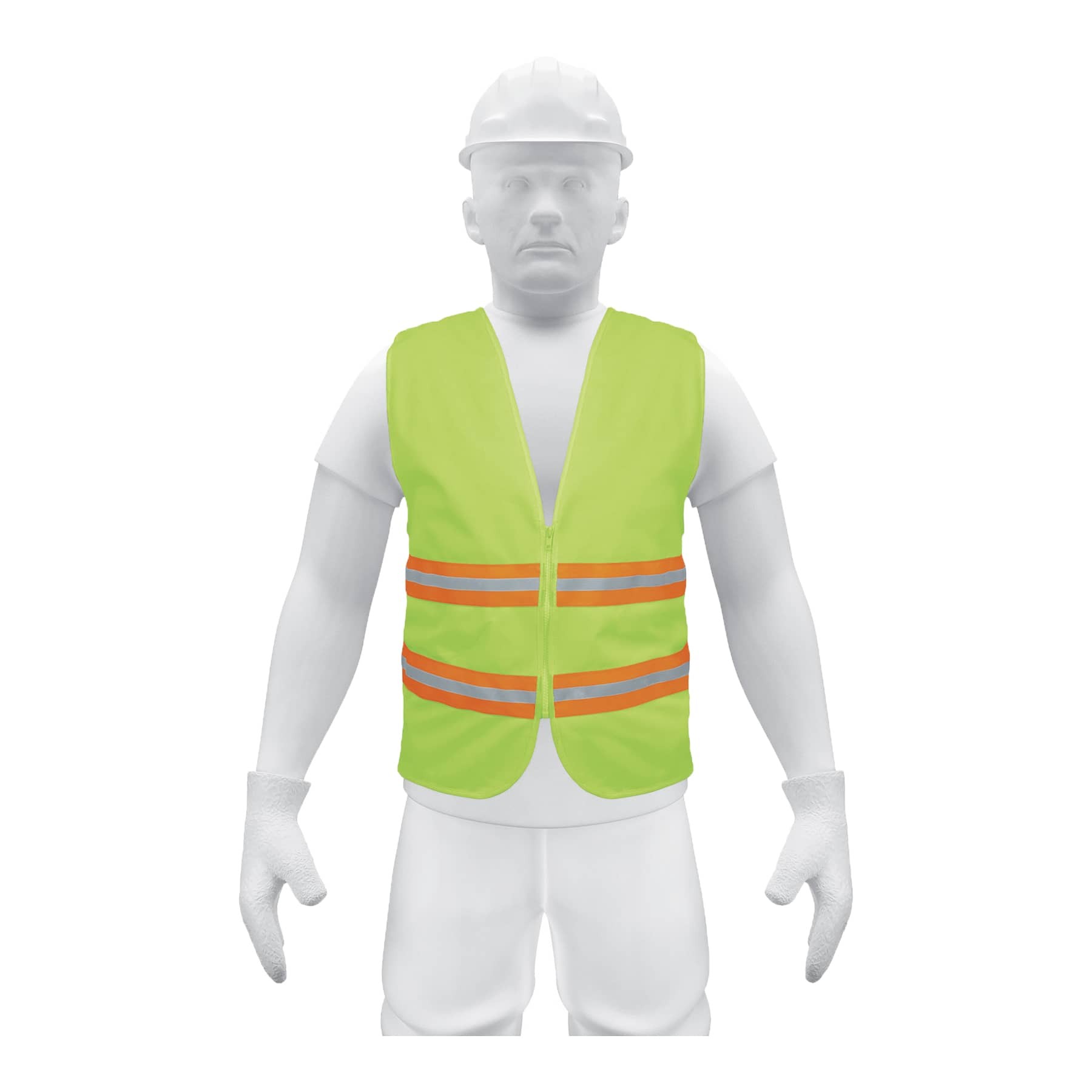 CHALECO DE SEGURIDAD VERDE ALTA VISIBILIDAD CON CIERRE TRUPER 13474