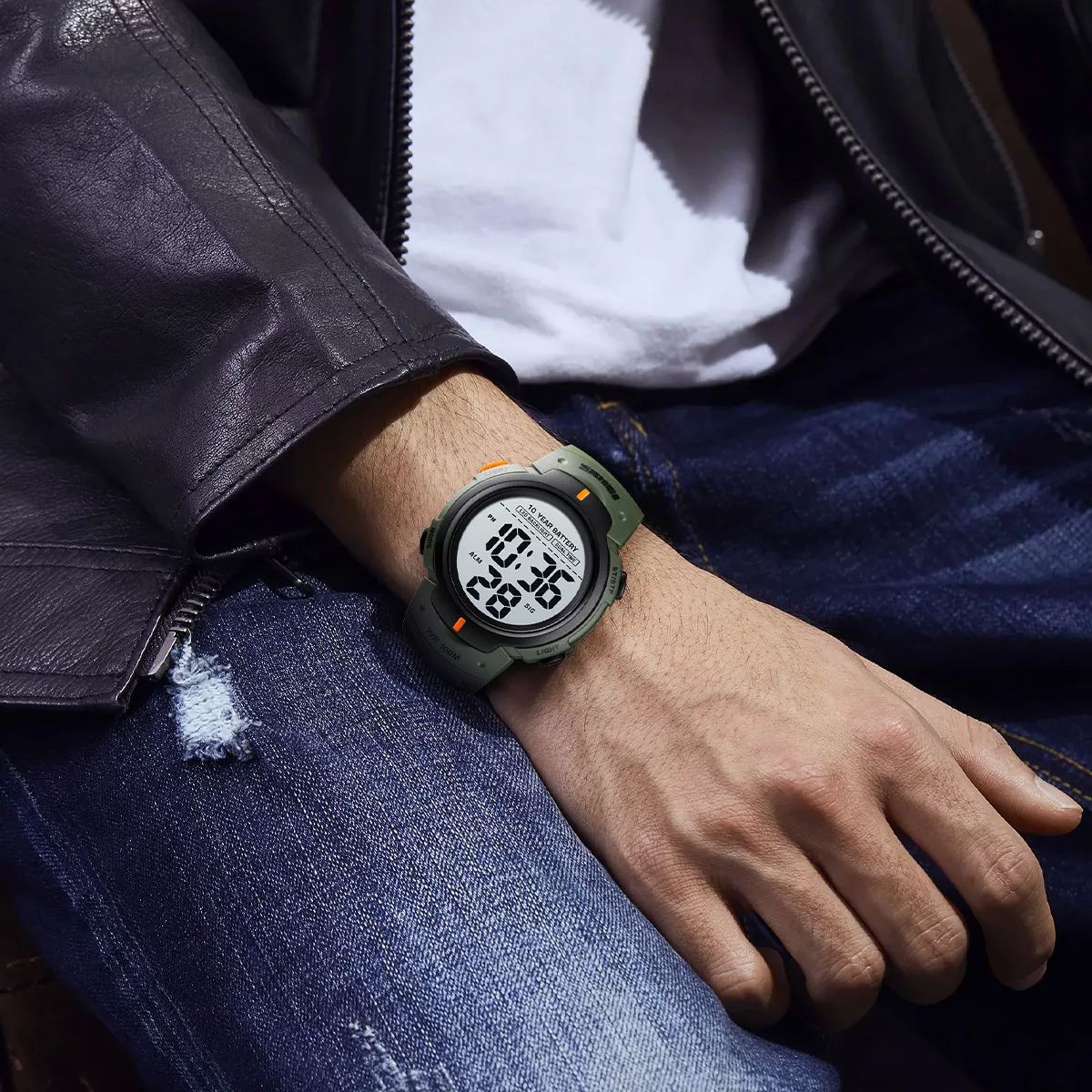 Reloj Pulsera Digital Skmei 1560 10atm Reloj De Buceo Nadar