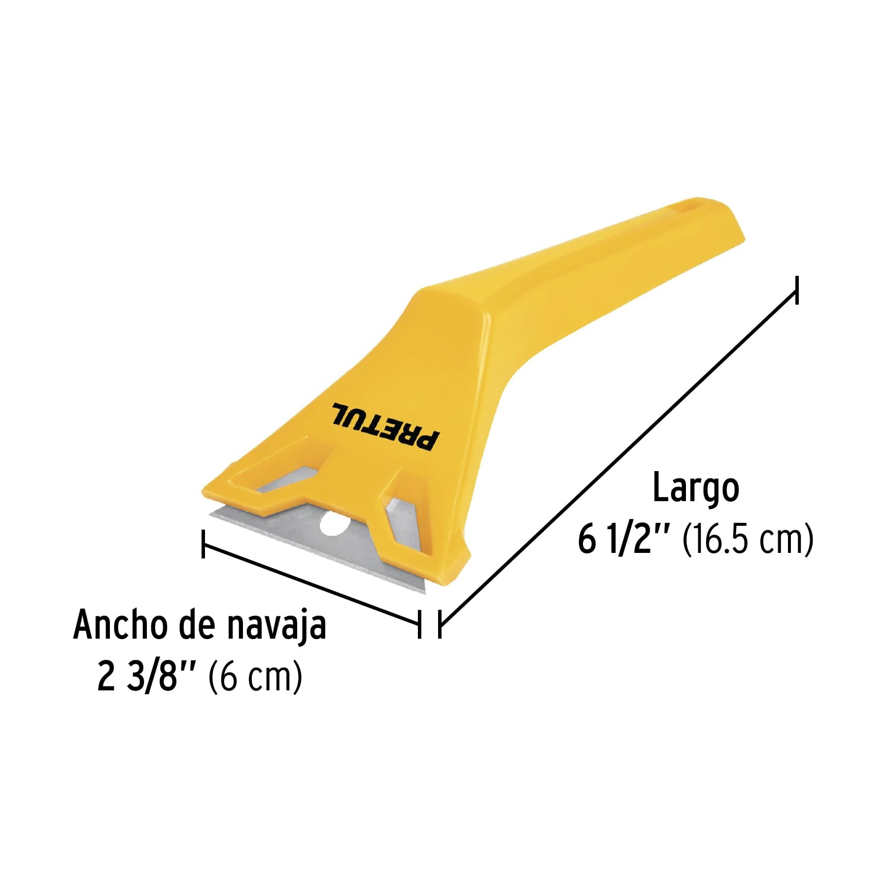 RASPADOR PLÁSTICO CON NAVAJA DE 2-3/8", PRETUL 24055