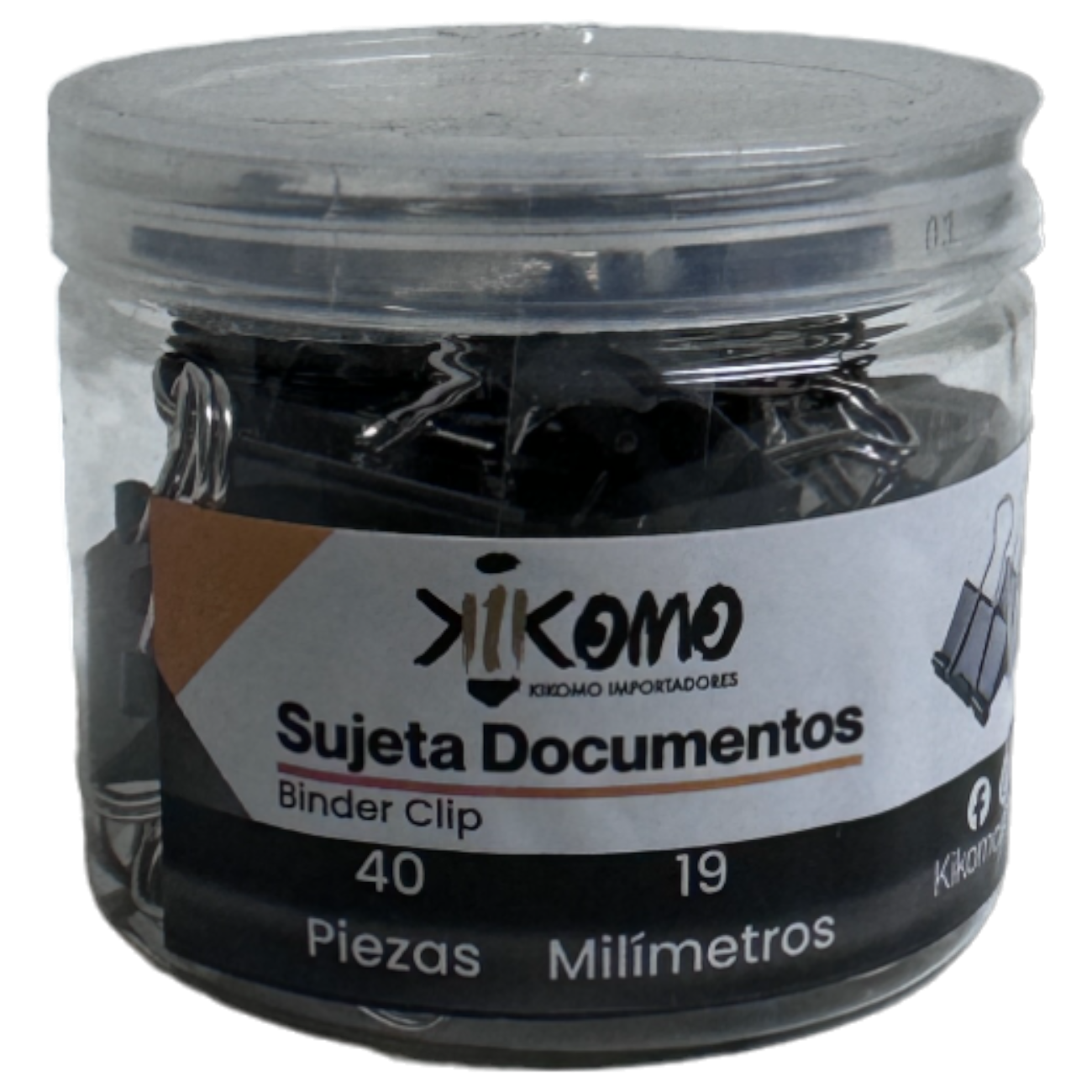 Binder Clip 40 Piezas Sujetadocumentos 19Mm Porta Hojas