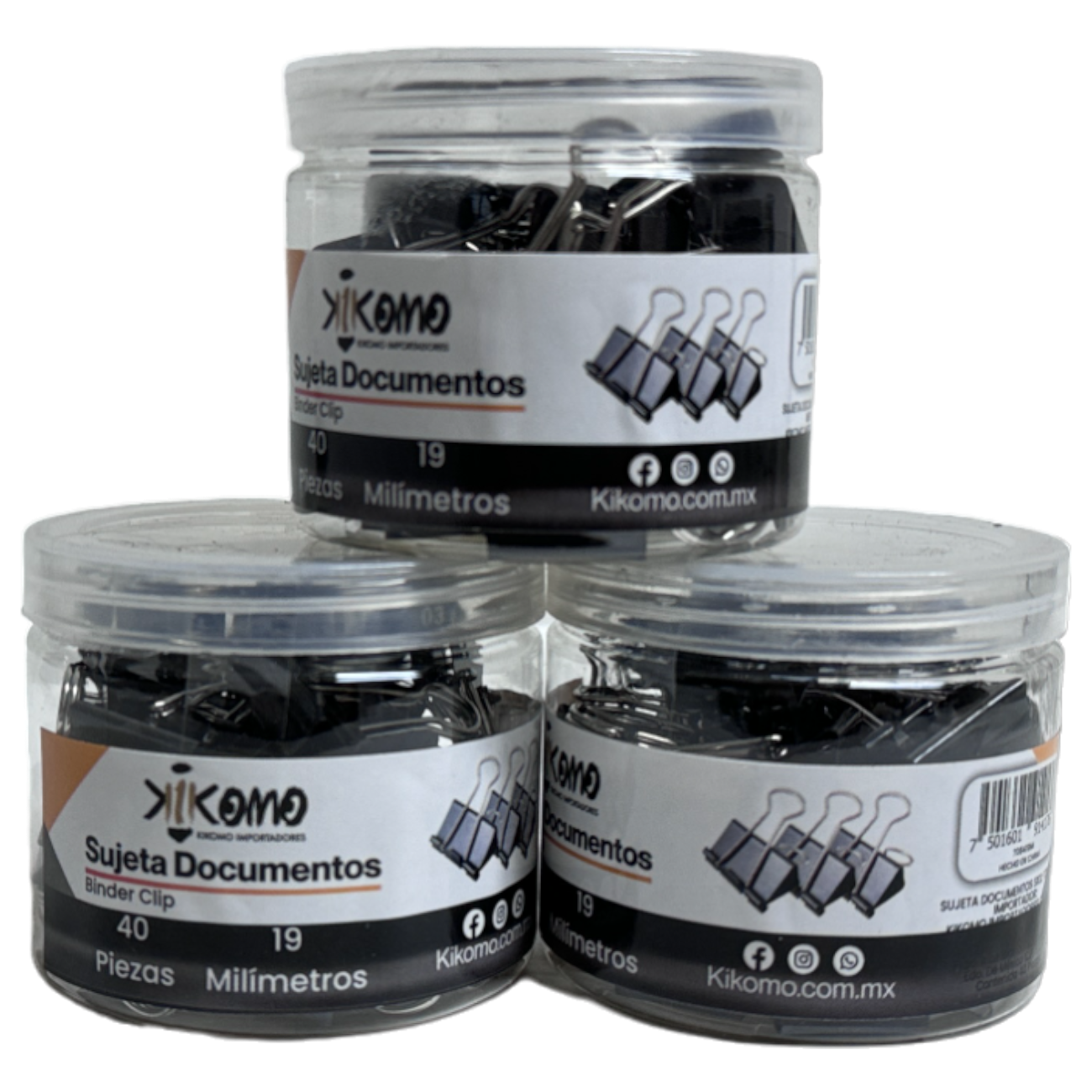 Binder Clip 40 Piezas Sujetadocumentos 19Mm Porta Hojas