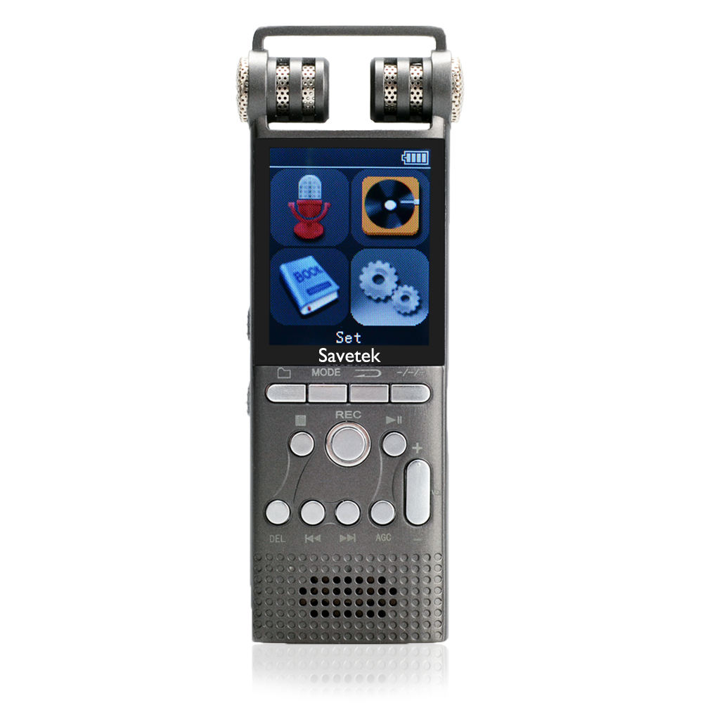 Grabadora de Voz Profesional Savetek de 32 GB y Pantalla de 1,8"