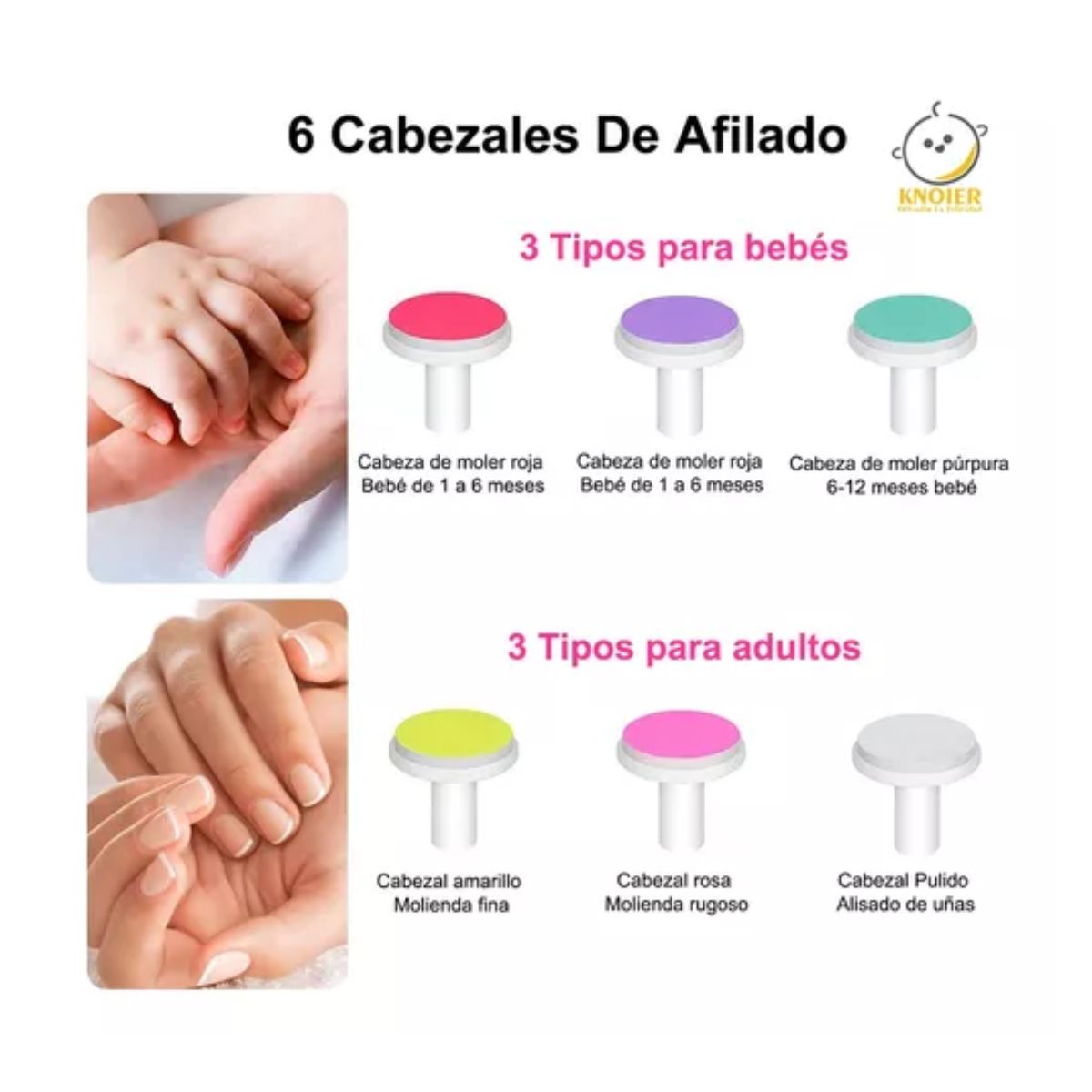 Lima De Uñas Eléctrica Cortauñas Set De Cuidados Para Bebe Verde