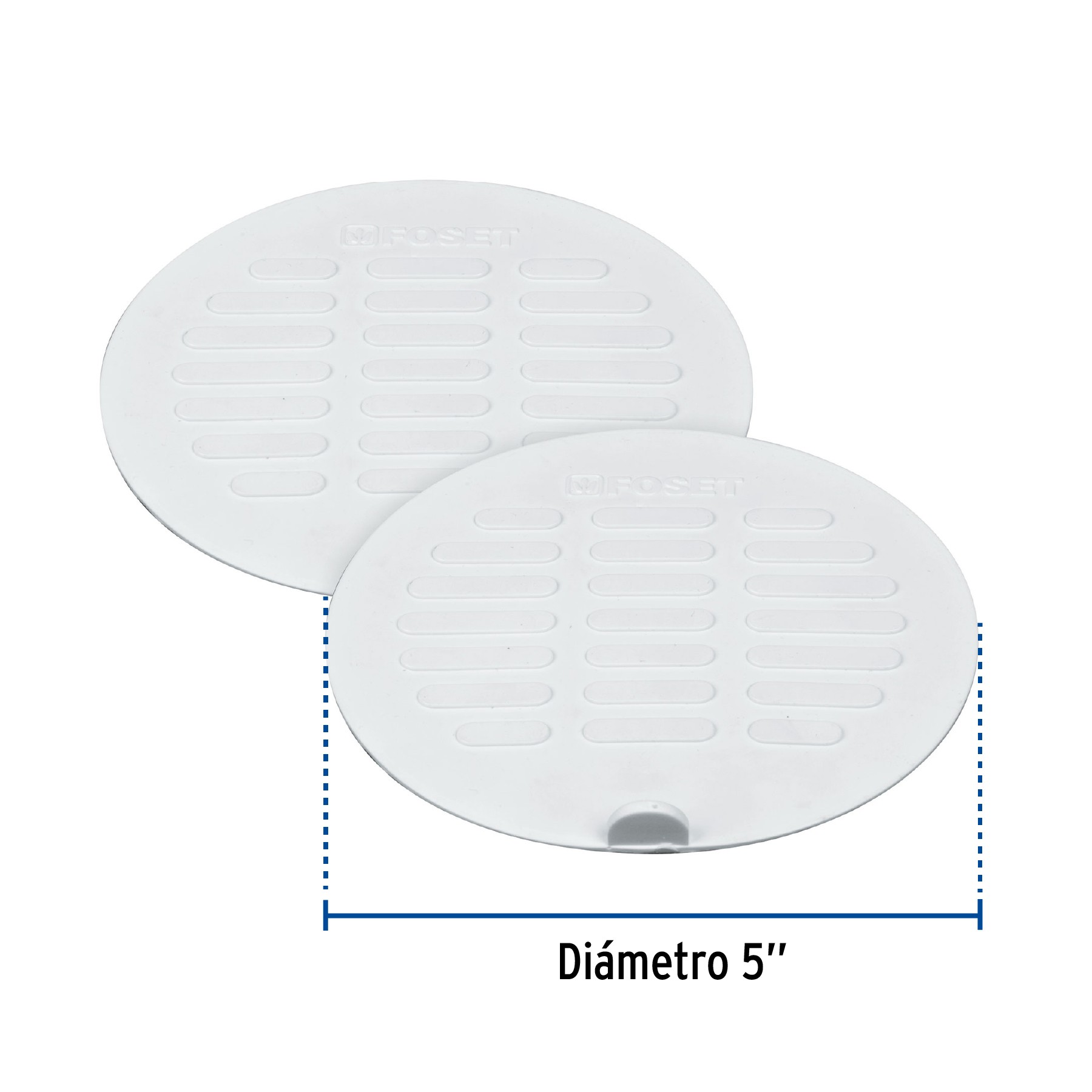 JUEGO 2 TAPAS PARA COLADERA DE 5", FOSET 49555