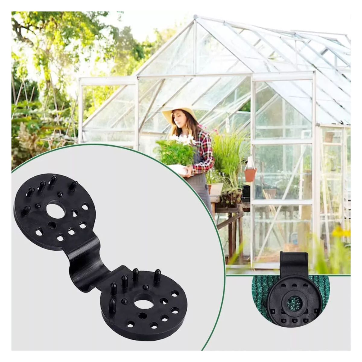 50pzs Ojillo Sujetador Clip Para Malla Sombra Y Tela Paisaje negro