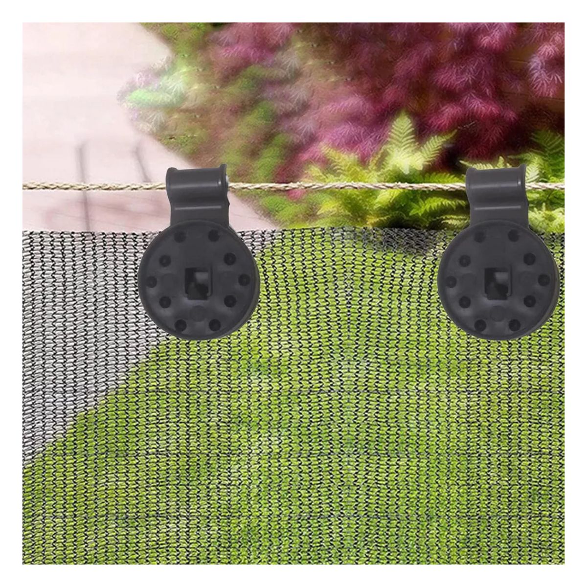 50pzs Ojillo Sujetador Clip Para Malla Sombra Y Tela Paisaje negro