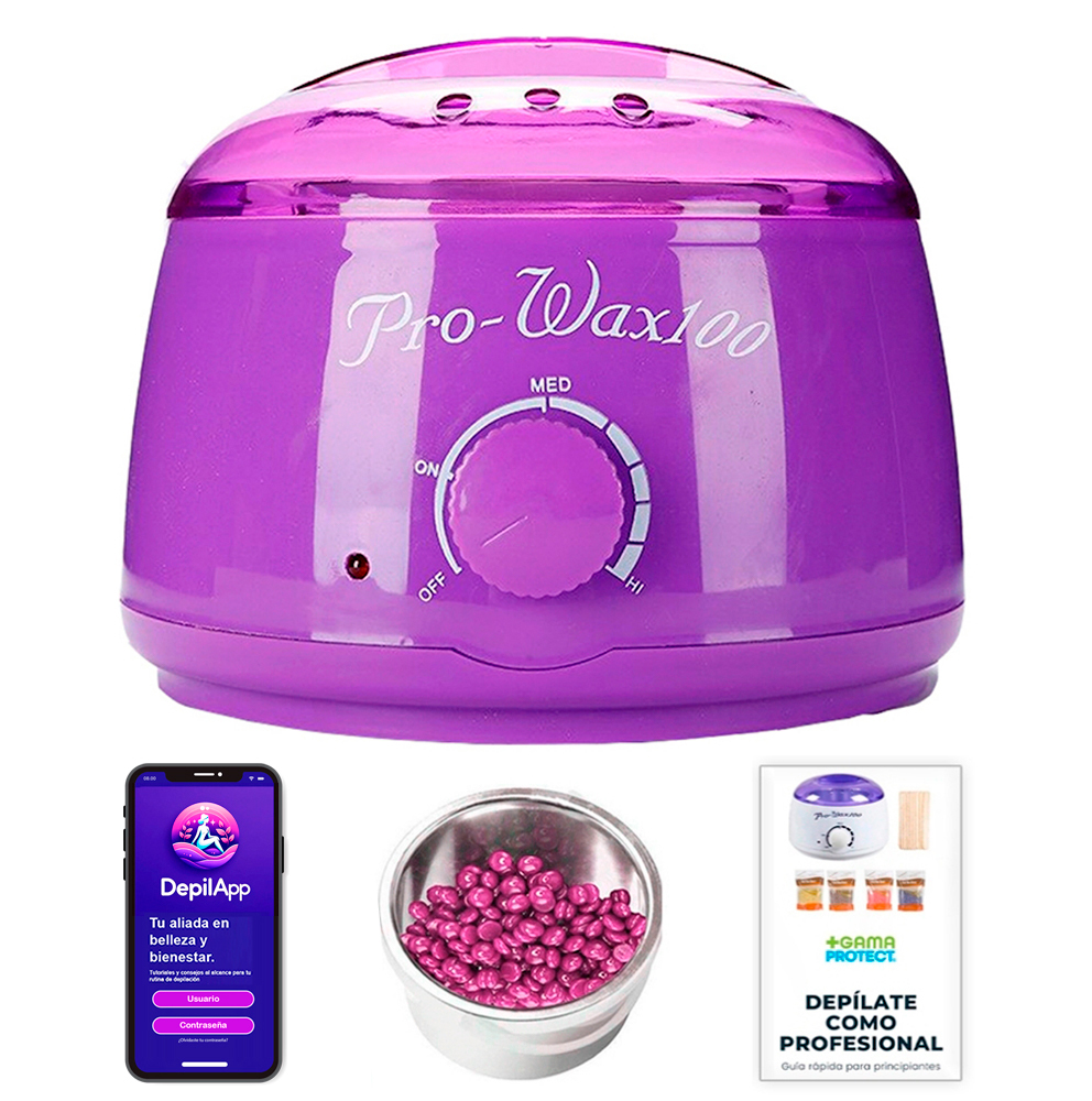 Calentador Fundidor de Cera De Colores Individual para Depilación Pro-Wax100 Morado