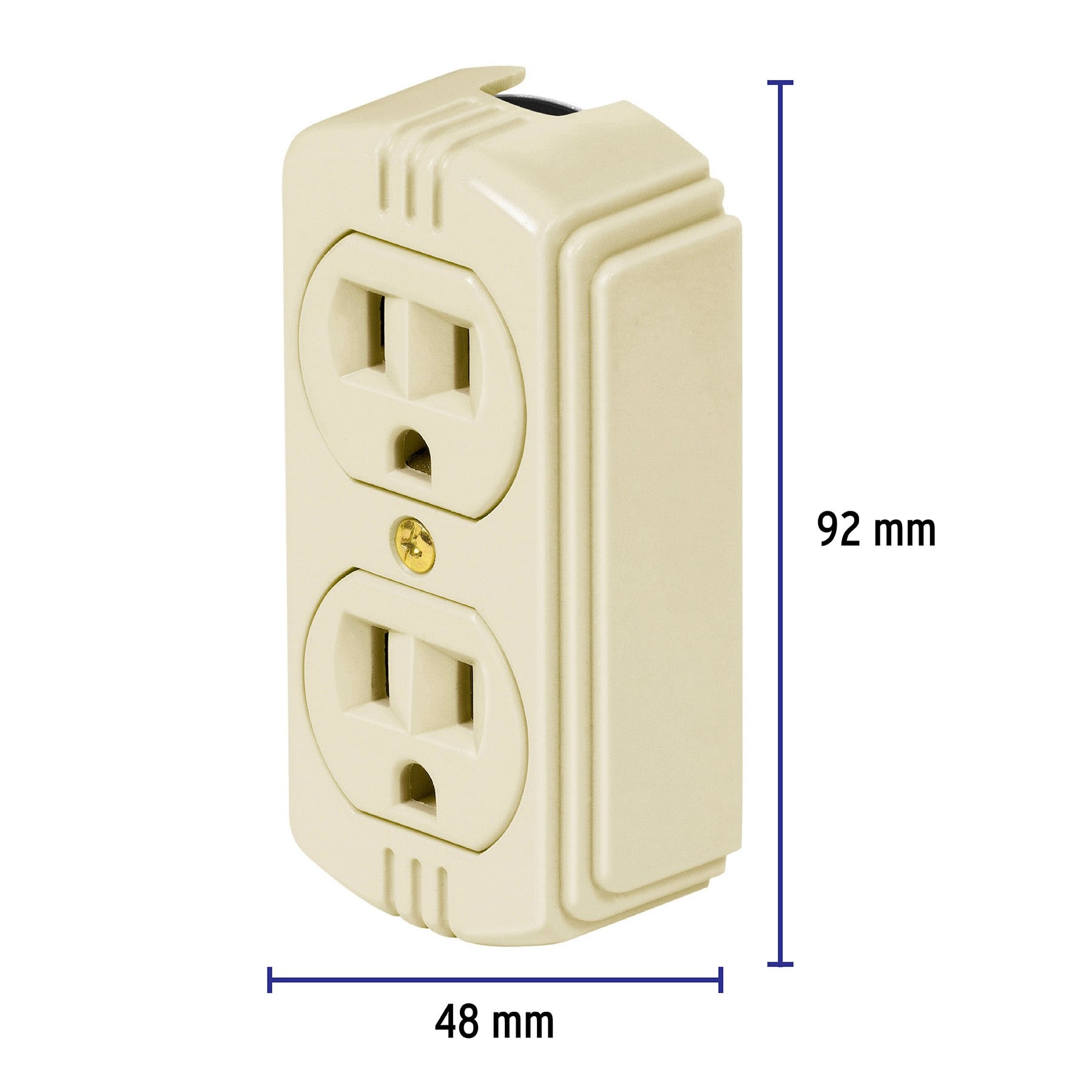 CONTACTO DE SOBREPONER DÚPLEX, 2 POLOS+ TIERRA, BAQUELITA VOLTECK 46103