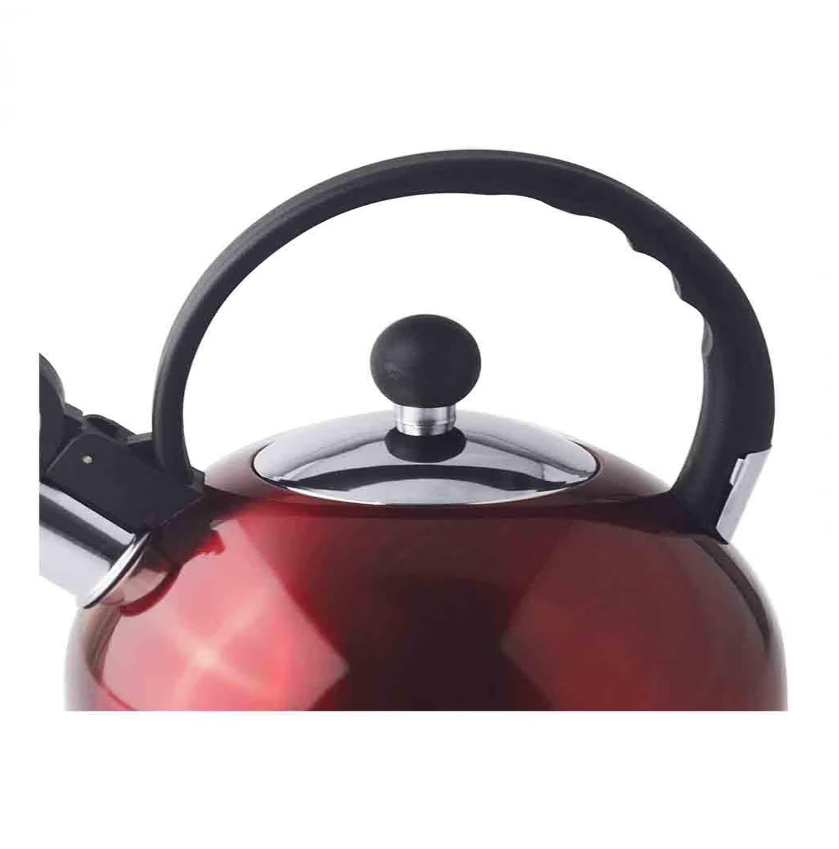 Tetera silvadora de 3 litros color rojo Acero Inoxidable.