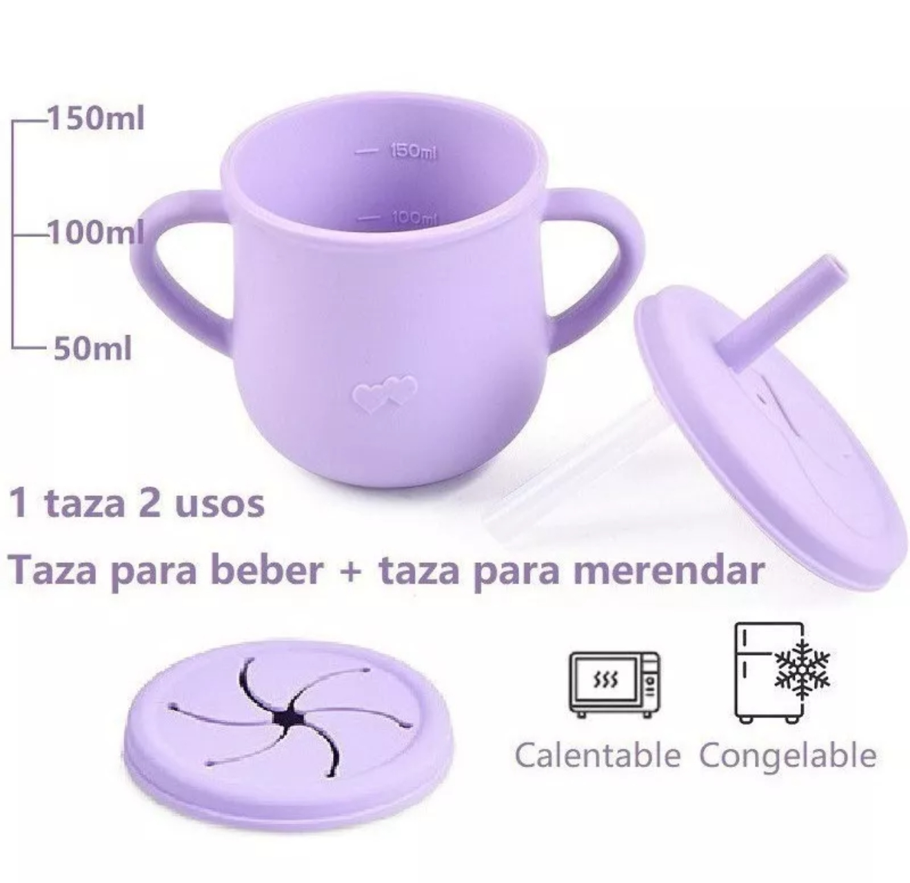 Platos Para Bebés Silicona Bowl Copa Cuchara Tenedor Babero, color PÚRPURA CLARO