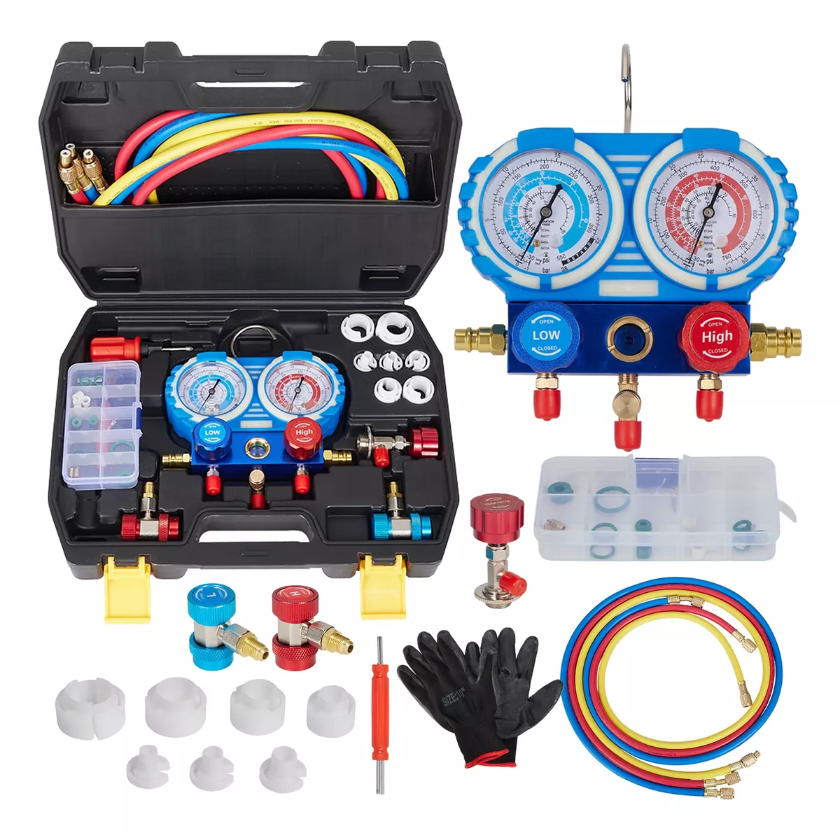 Juego De Manometro Refrigeracion Manifold R410 R134 R404 R22