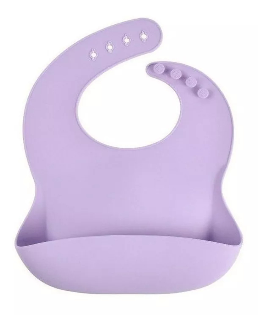 Platos Para Bebés Silicona Bowl Copa Cuchara Tenedor Babero, color PÚRPURA CLARO