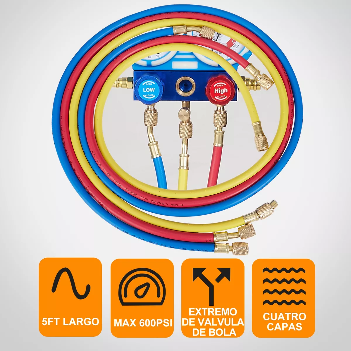 Juego De Manometro Refrigeracion Manifold R410 R134 R404 R22