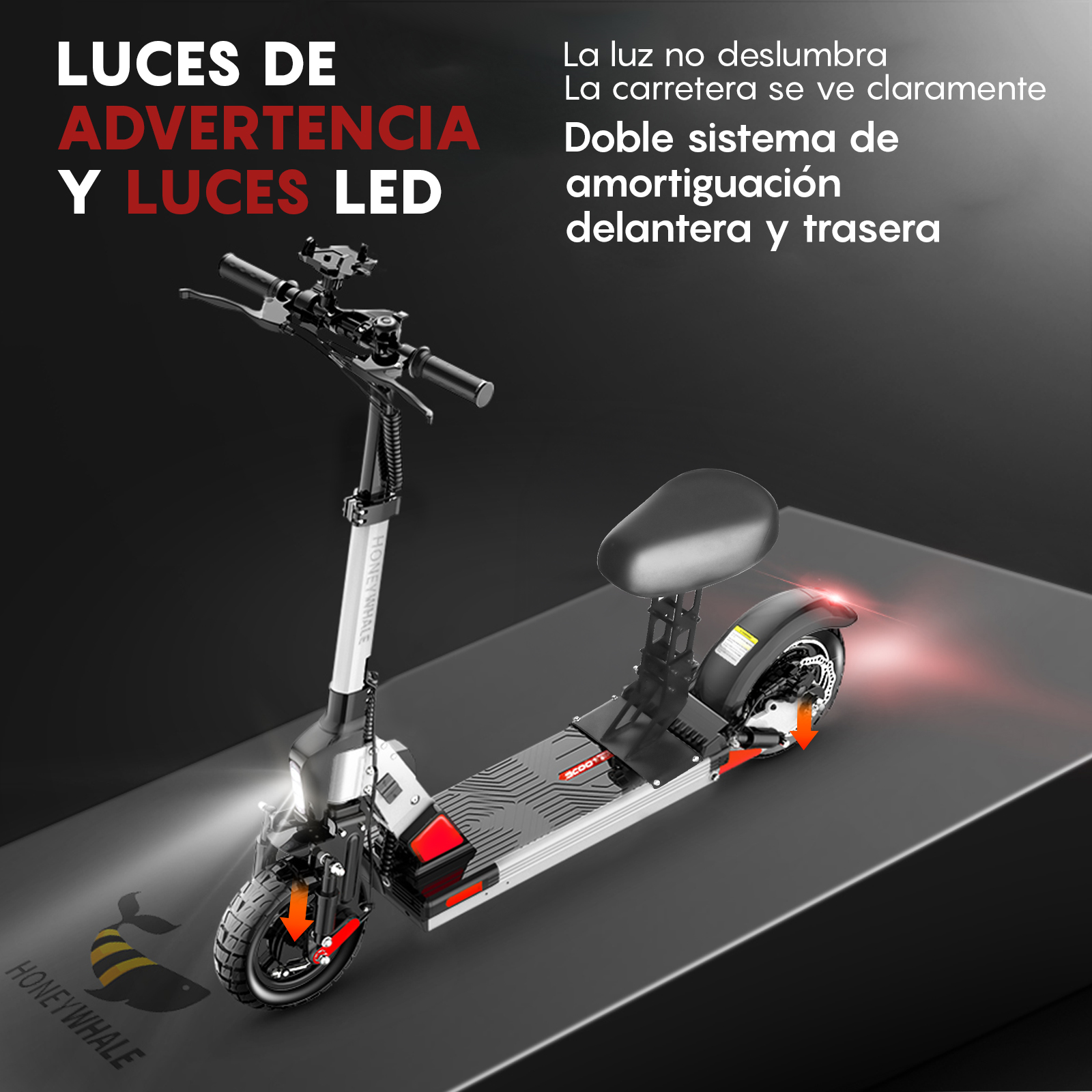 Scooter Eléctrico Honey Whale C1 Blanco