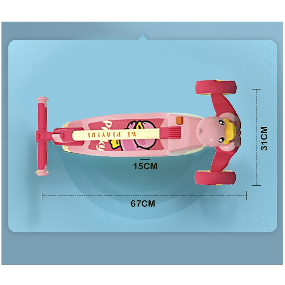 Scooter Infantil Para Niñas Rosa B.duck.