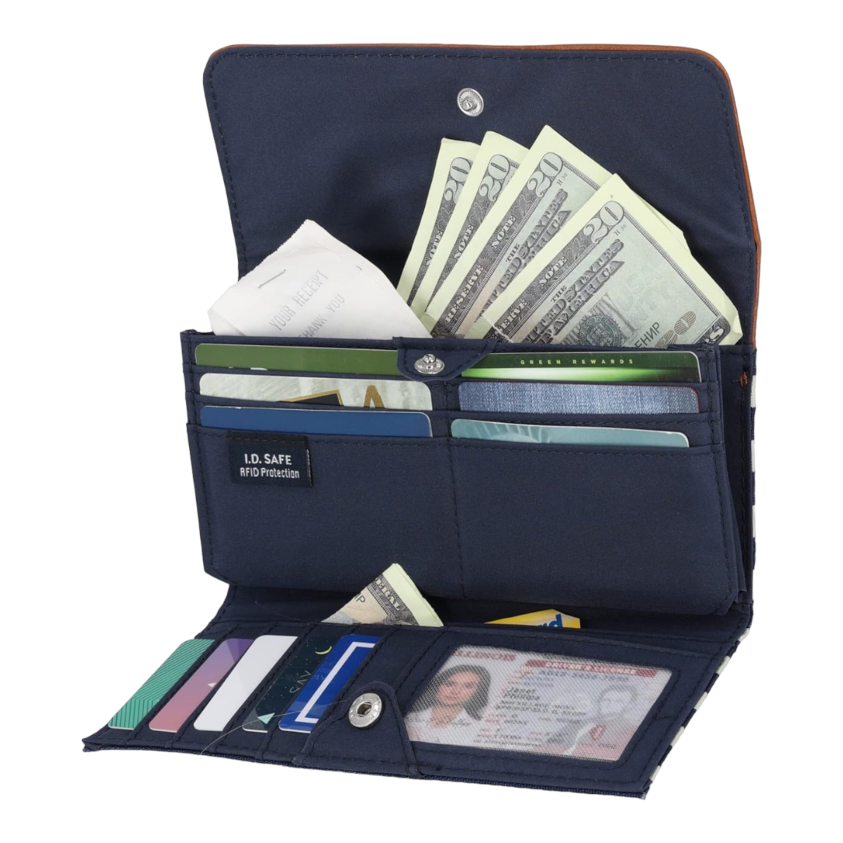 Nautica ® Cartera De Mujer Bloqueo Rfid Protección 20cm