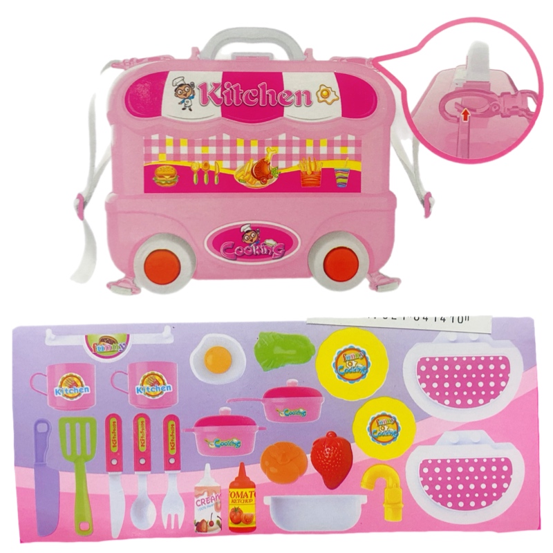 Mochila Maletín Cocina Infantil Con Accesorios 3en1