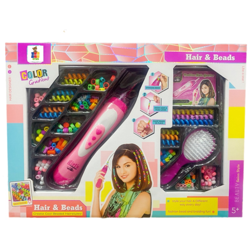 Juego Para Hacer Pulseras Con Trenzador Cepillo Y Accesorios