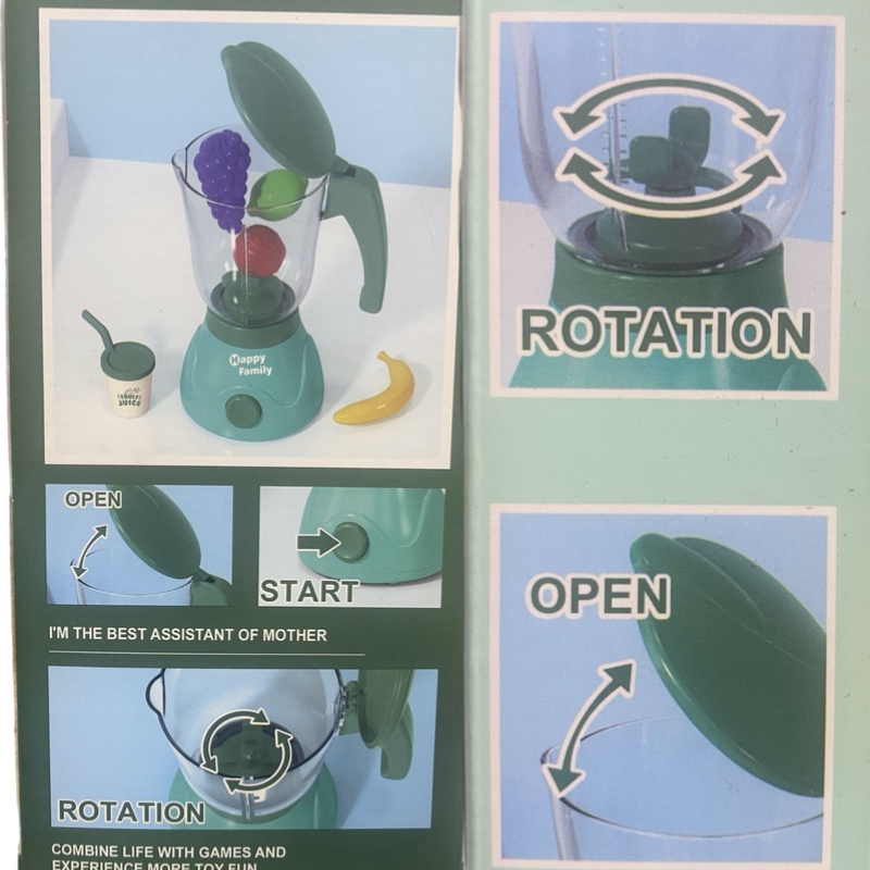Licuadora Eléctrica Con Luz Movimiento Y Accesorios Juguete