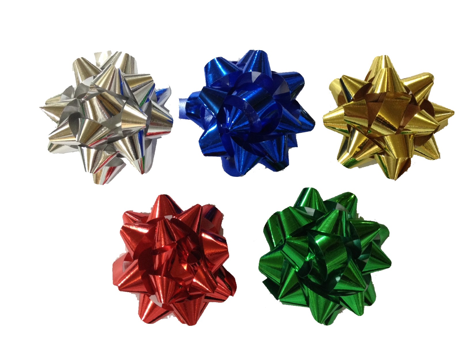 Paquete Moño 3" Metálico Con 50 Piezas Surtido