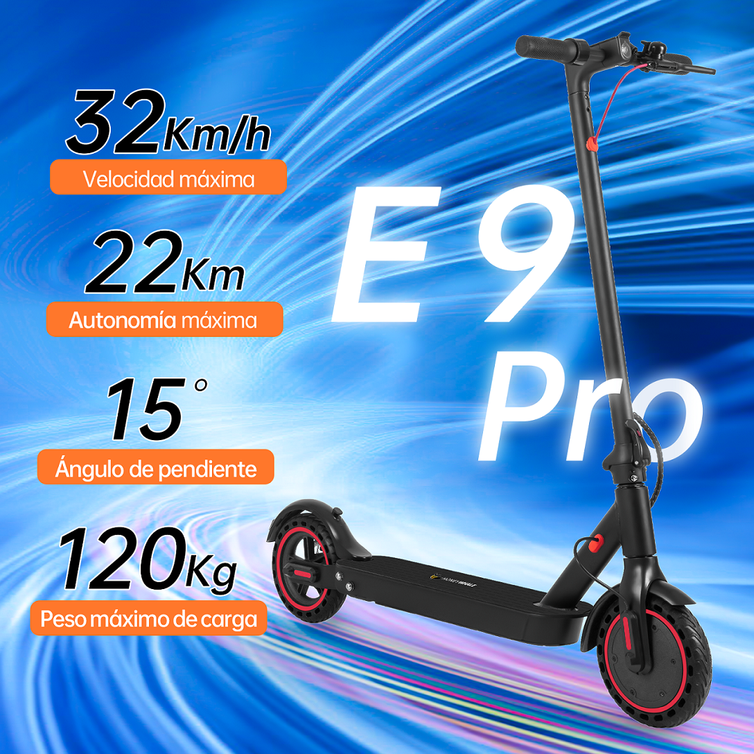 Scooter Eléctrico Honey Whale E9 PRO Negro.