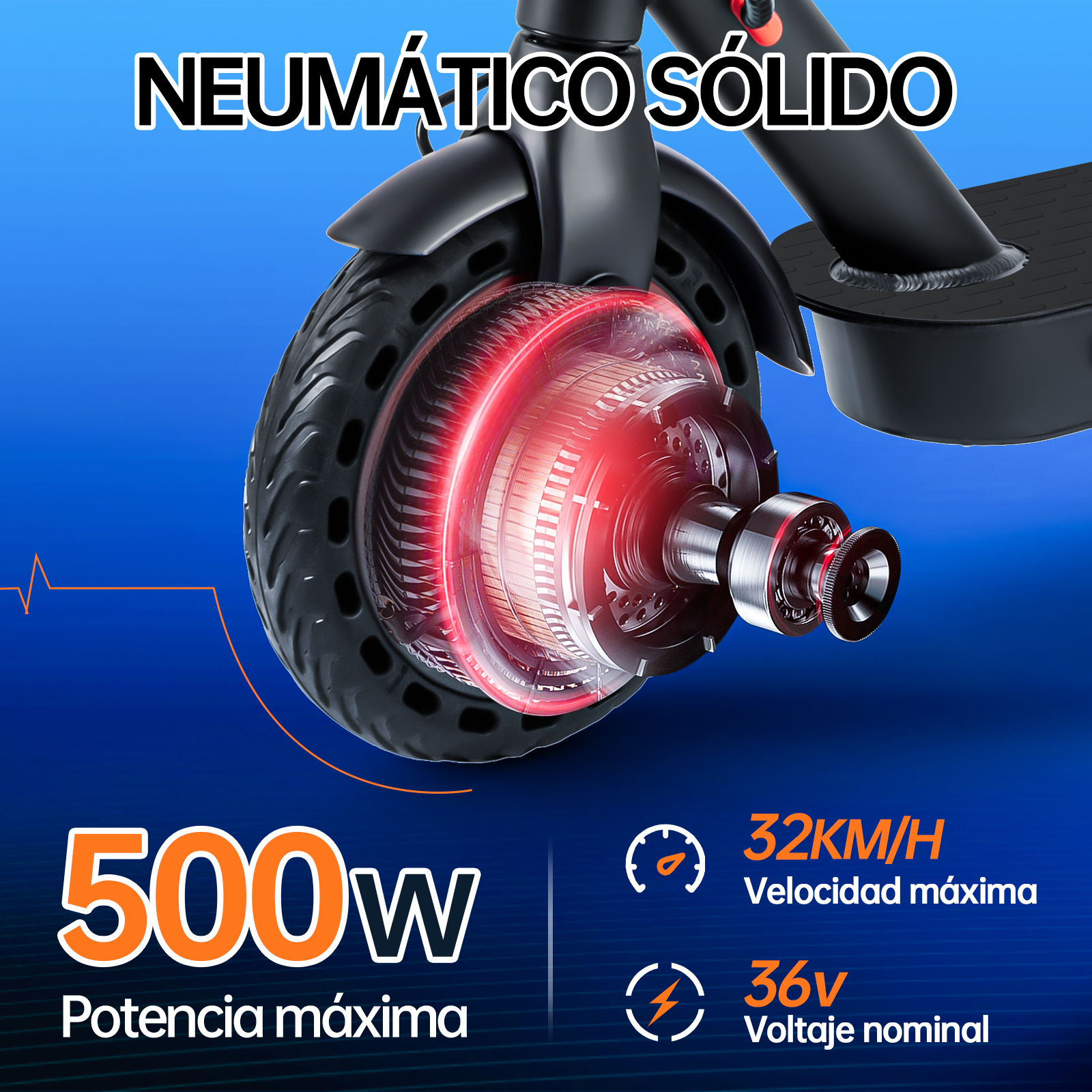 Scooter Eléctrico Honey Whale E9 PRO Negro.