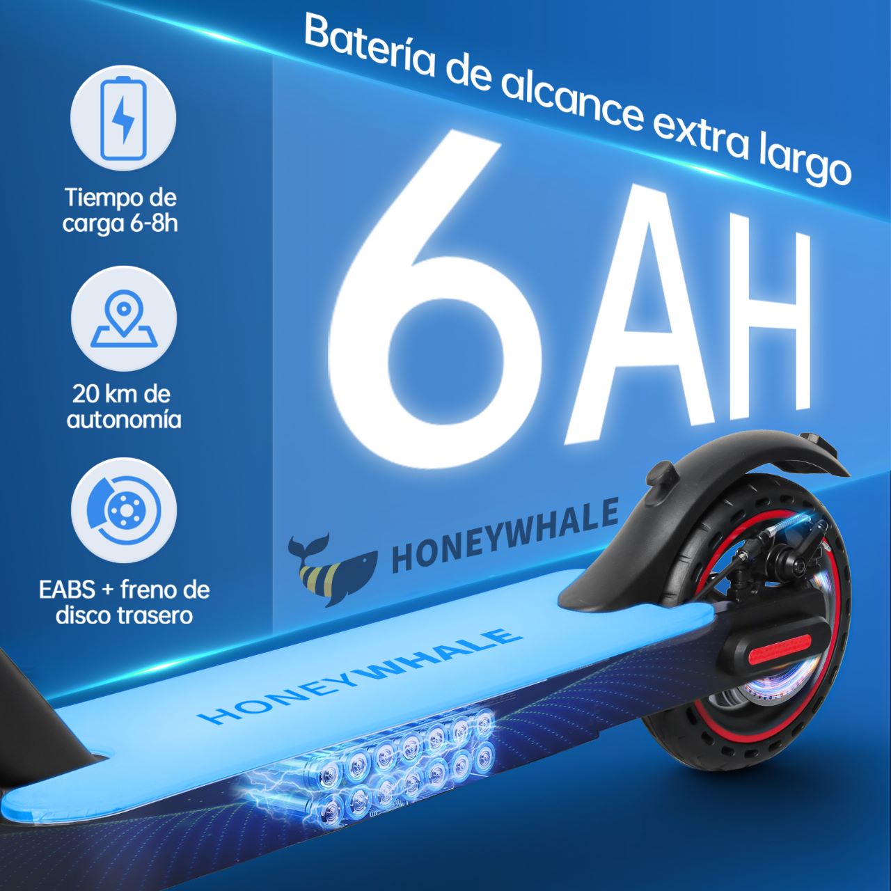Scooter Eléctrico Honey Whale S2 Negro