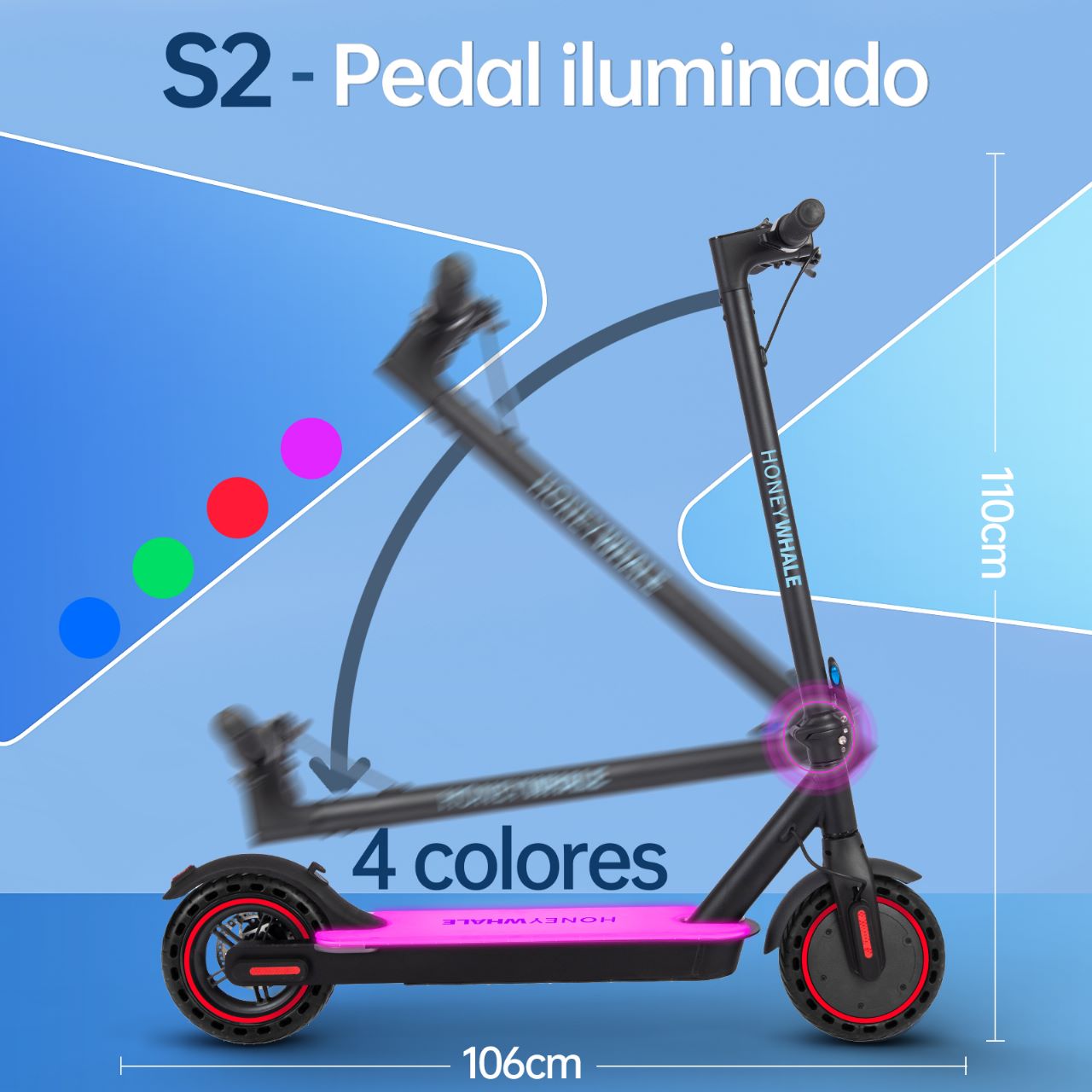 Scooter Eléctrico Honey Whale S2 Negro