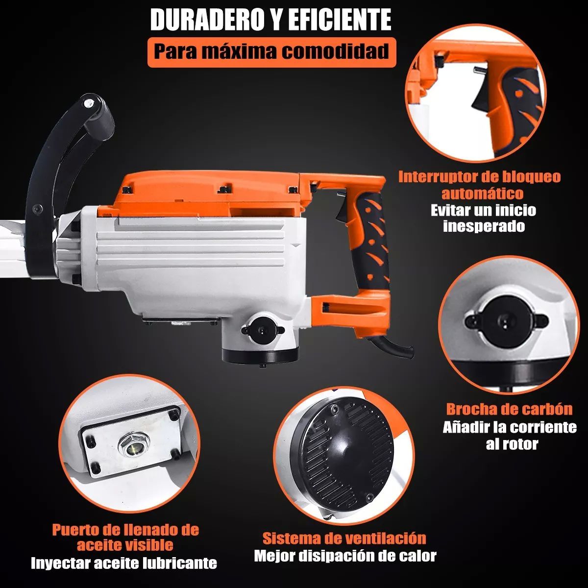 Martillo Demoledor Rompedor Herramientas 2000w Goxawee.