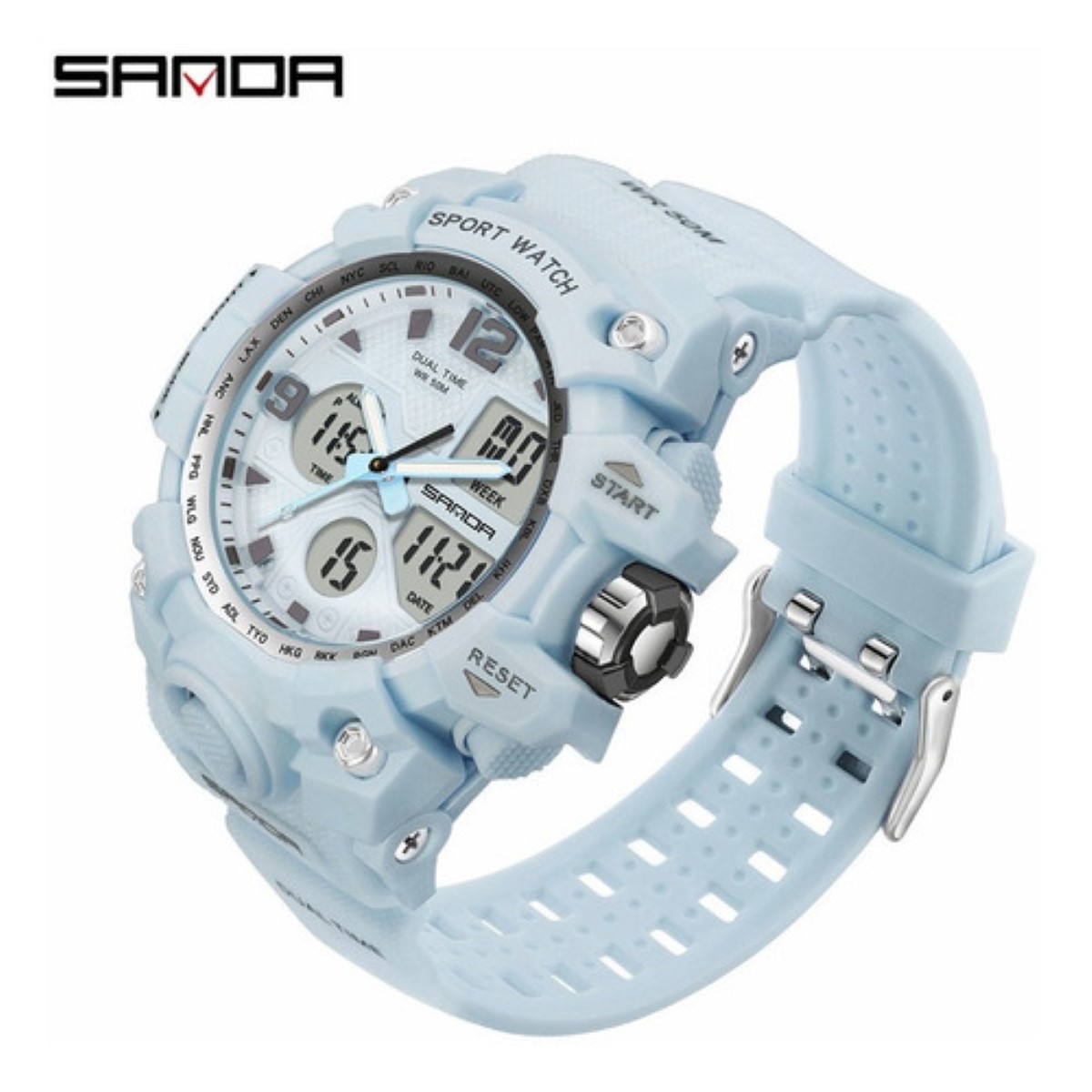 Reloj Para Mujer Moda Deportivo Moda Impermeable Azul