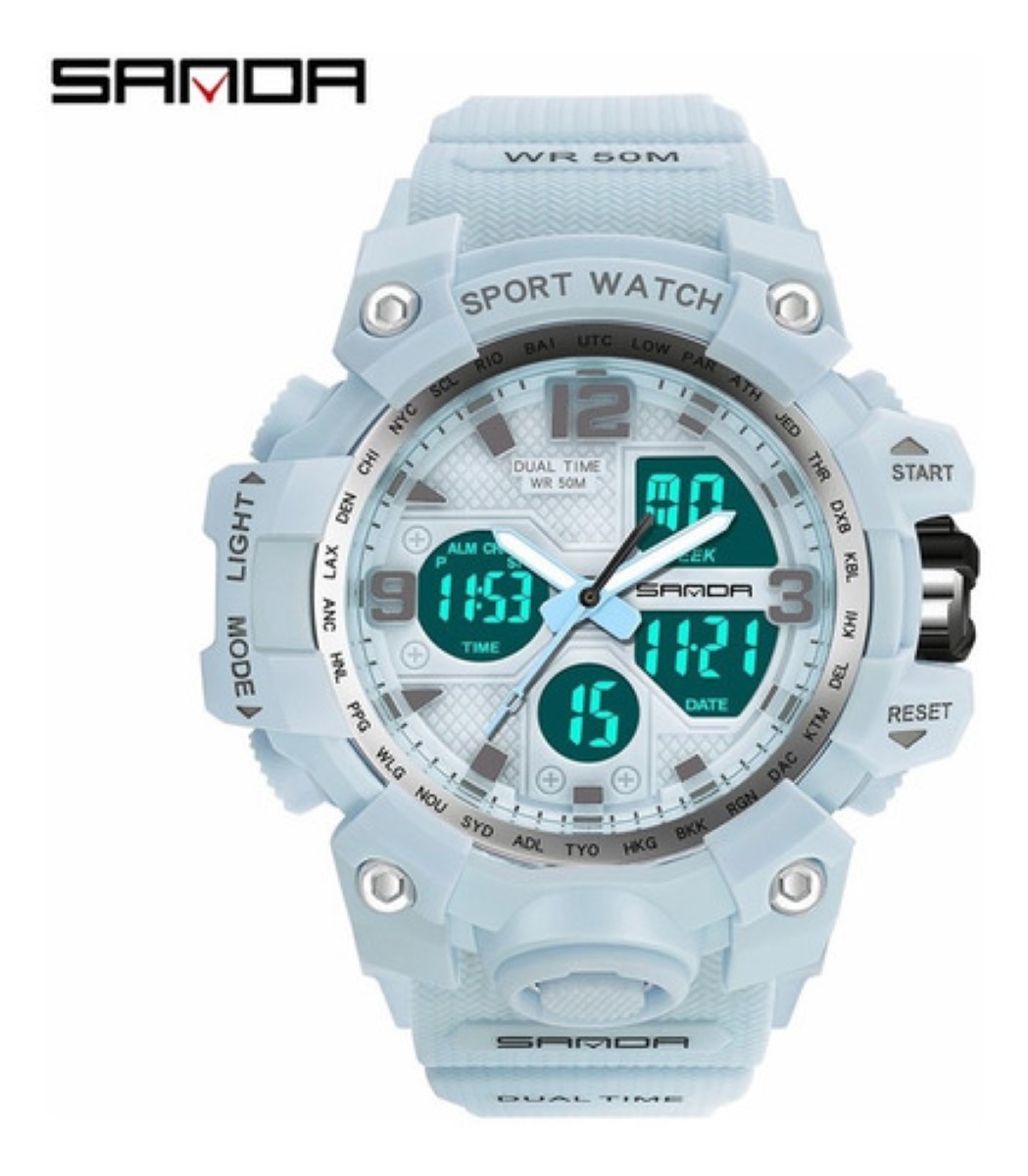 Reloj Para Mujer Moda Deportivo Moda Impermeable Azul