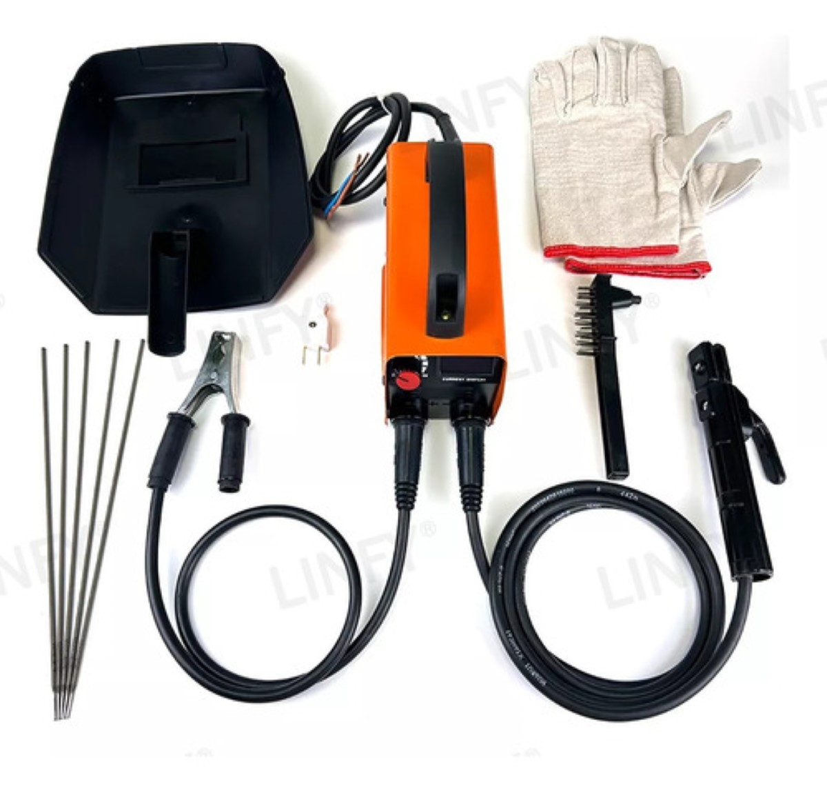 Soldadora Inverter Stallion De 130 Amperios Y 110/220 V, Color Naranja con Negro